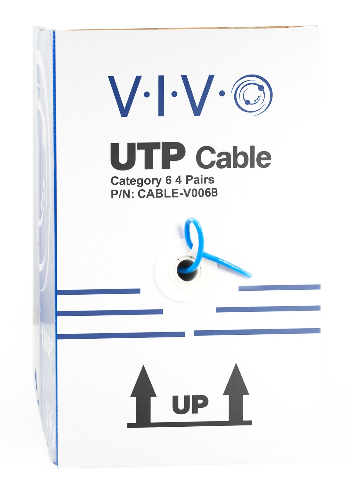VIVO Blue 500ft bulk Cat6 Ethernet Cable / Wire UTP Pull Box 500 ft Cat-6 LAN