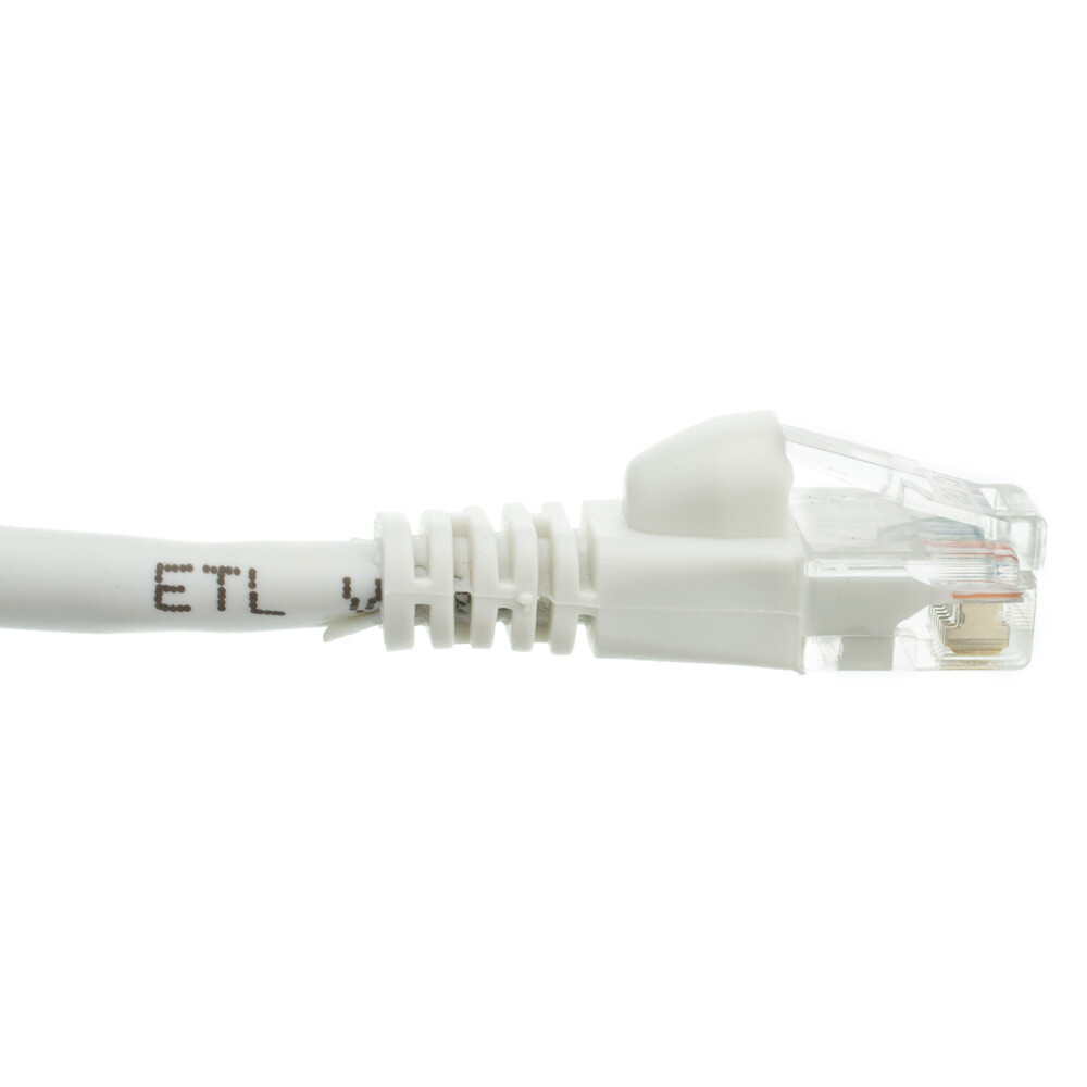 Snagless 1.5 Foot Cat5e White Network Ethernet Patch Cable