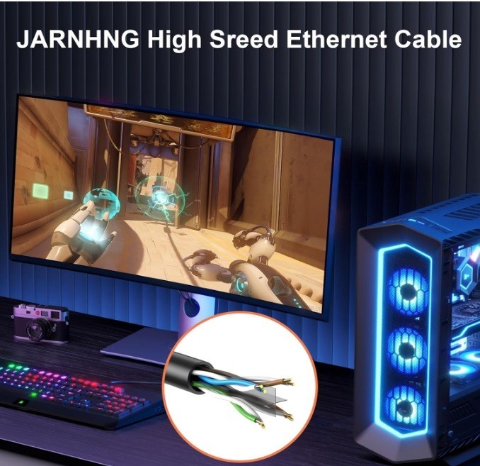Cat6 Ethernet Cable 1200ft Bulk Outdoor/Indoor 26awg UTP Network Wire 550MHz