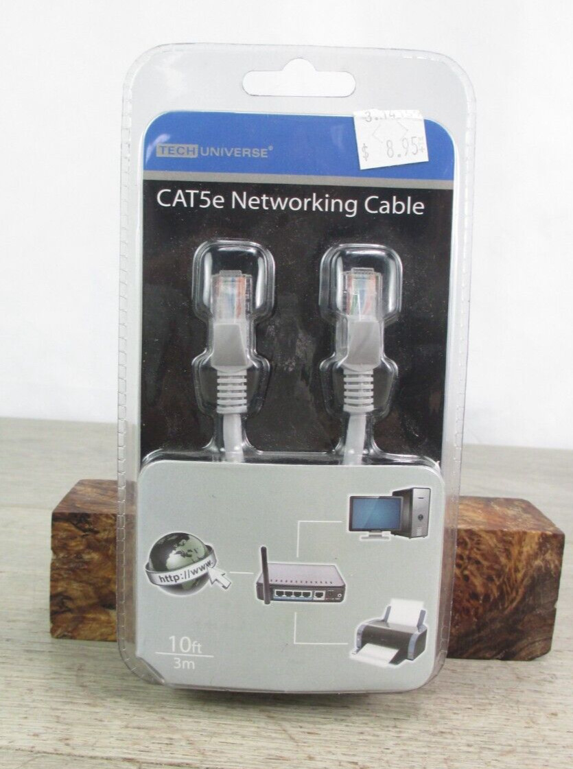 Category 5e Cat5e Ethernet Cable 10′ Tech Universe TU1510 New Retail