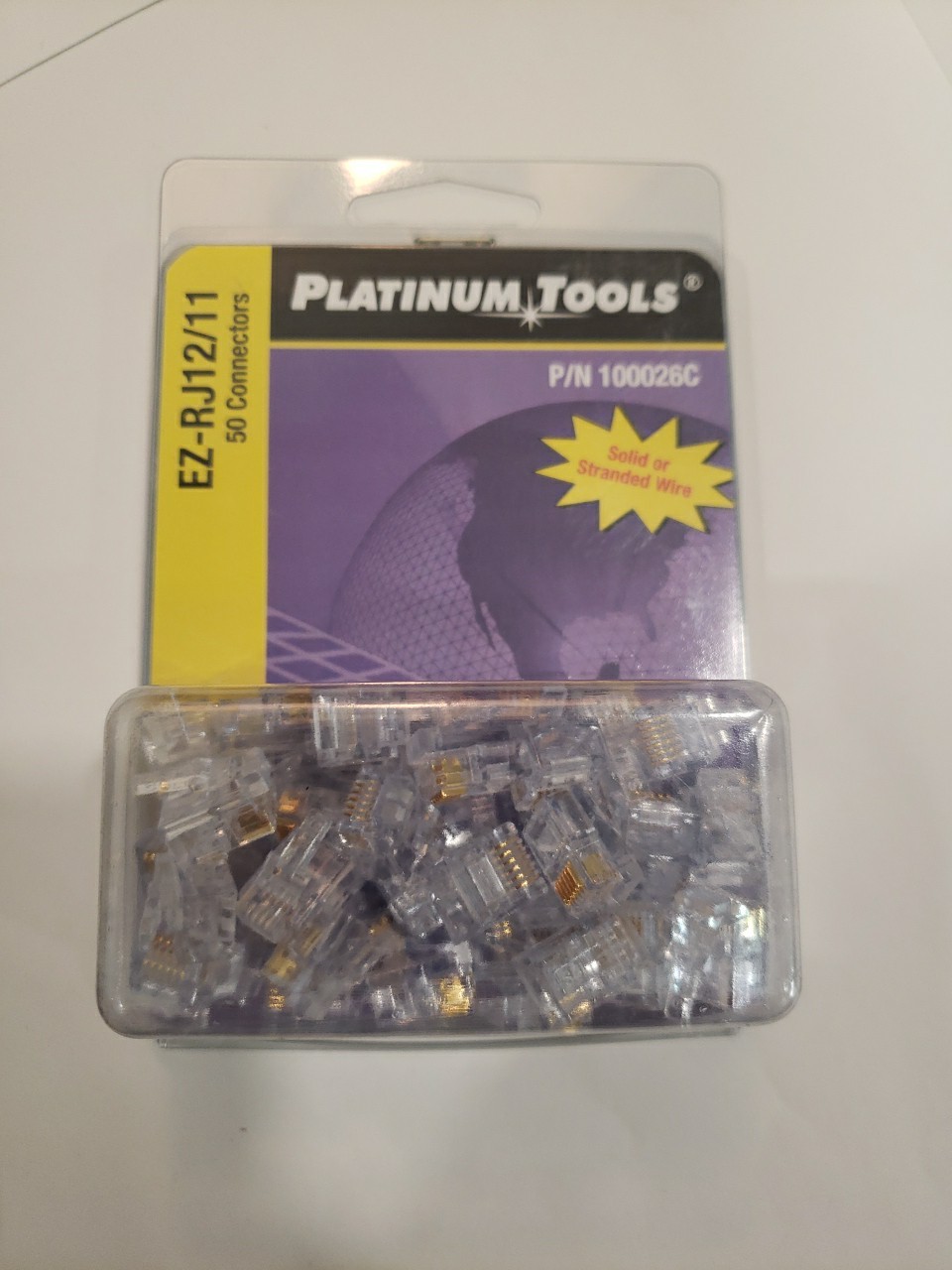 PLATINUM TOOLS 100026C EZ-RJ12/11 Connectors (50 PC PACK)