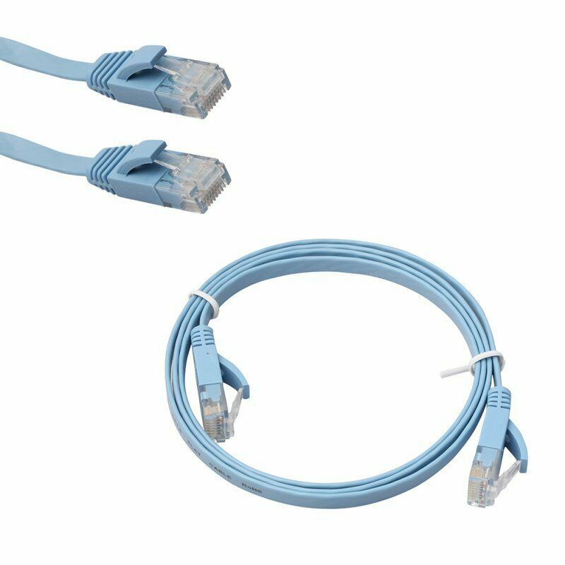 3FT 3feet Flat CAT6 RJ45 Ethernet Network LAN Cable UTP Patch Cord Modem Router