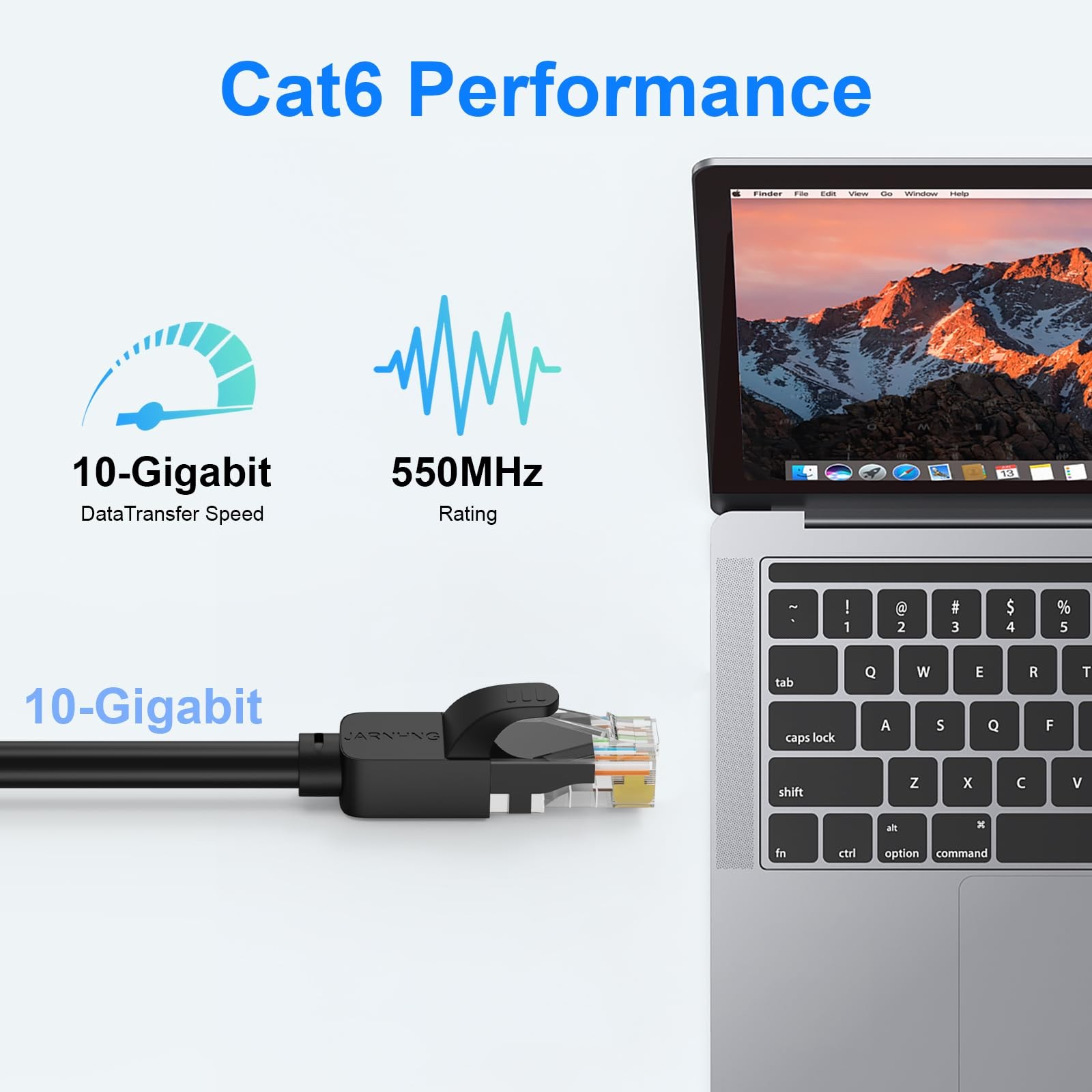 Cat 6 Ethernet Cable 150 ft, Indoor/Outdoor 26AWG UTP High Speed 10Gbps Inter…