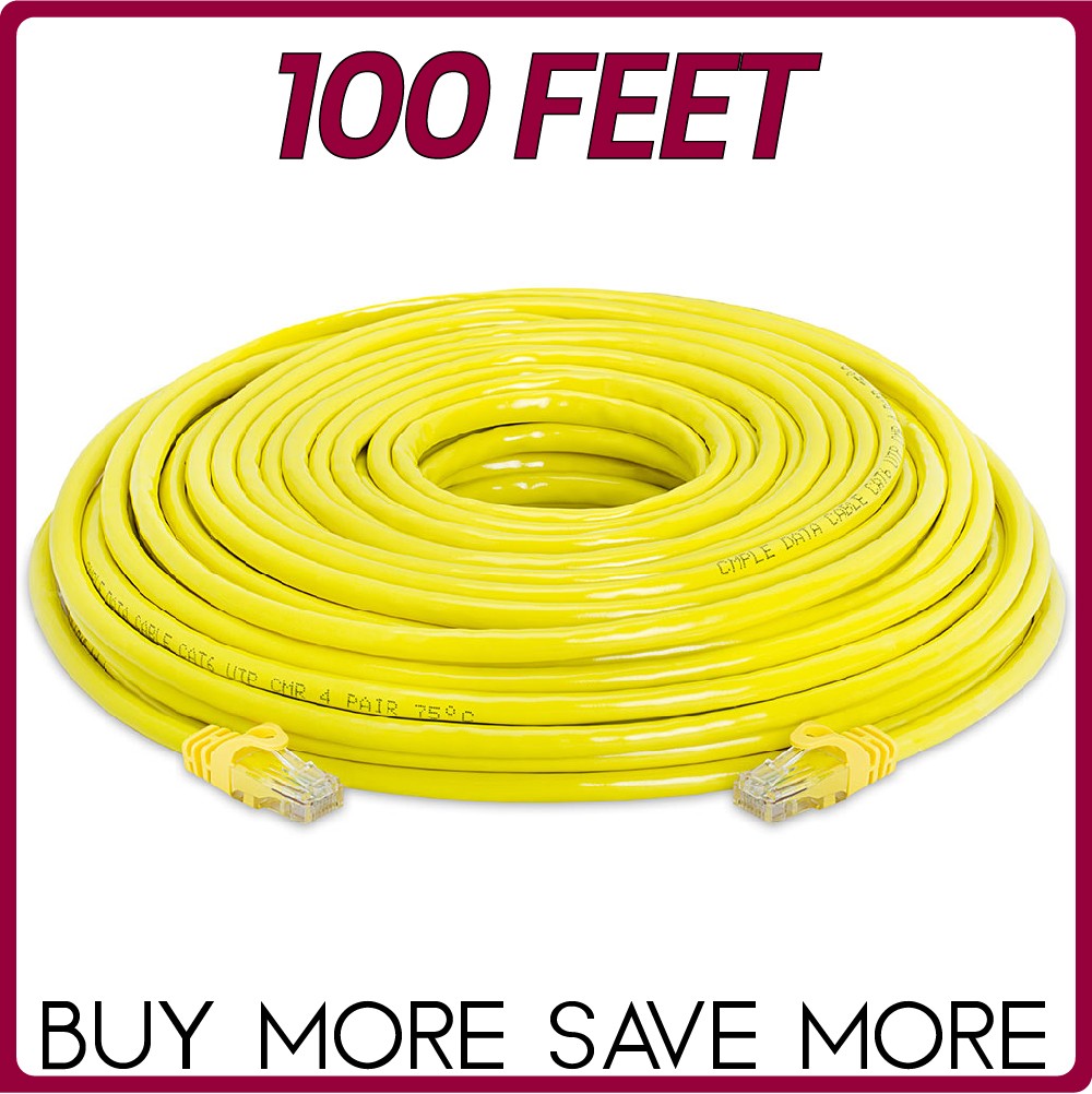 Yellow Cat6 Patch Cable Ethernet RJ-45 Cat6 Cord Internet LAN Network Wire LOT