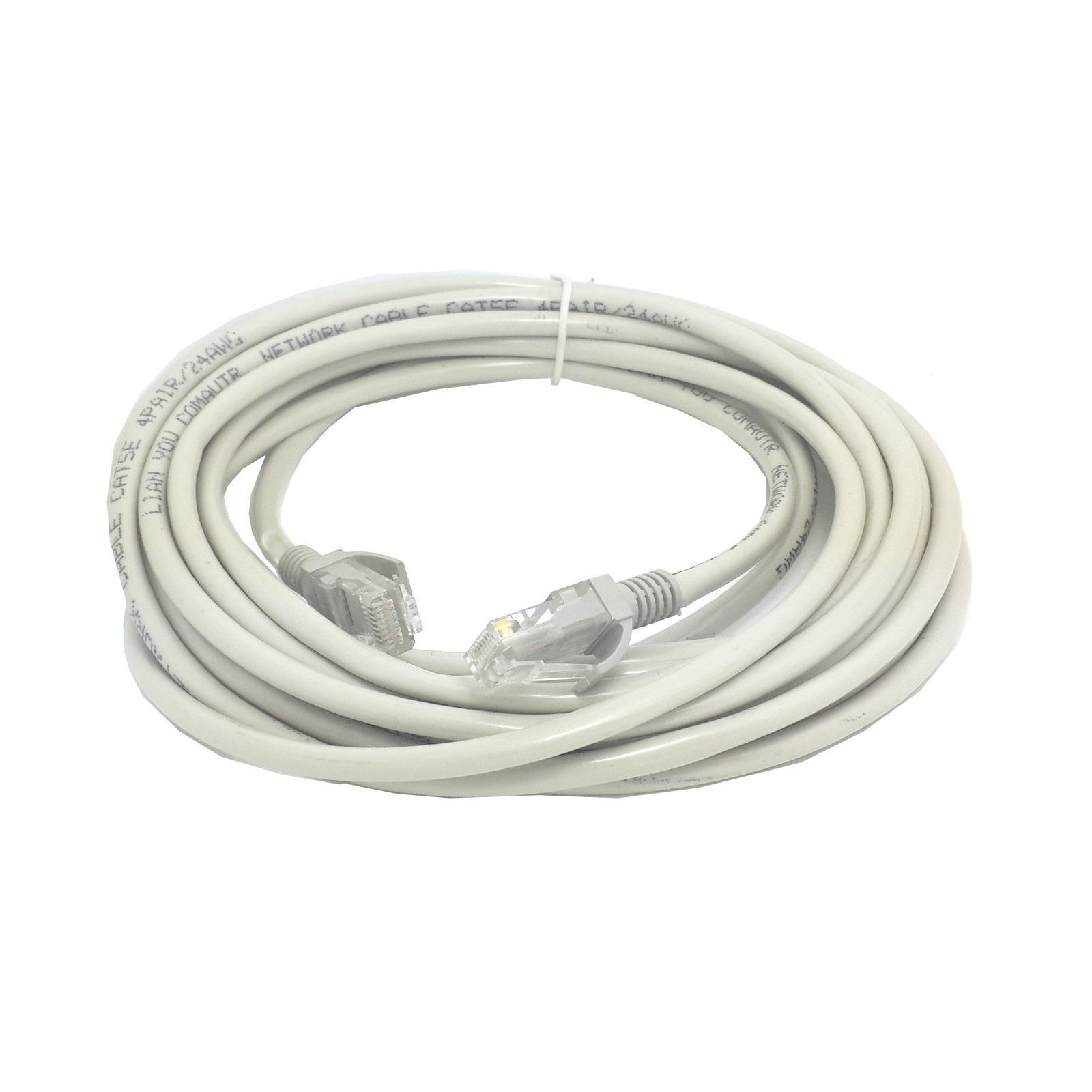 16ft RJ45 Cat5 Patch Cord Cable 500mhz Ethernet Internet Network LAN UTP Grey Us