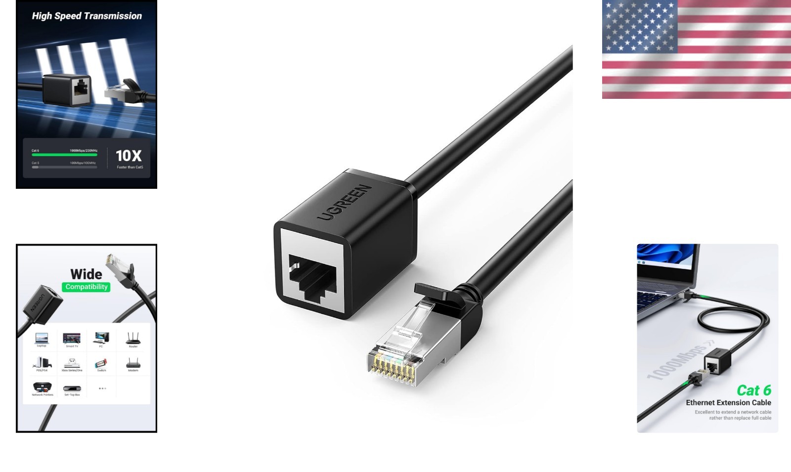 High-Performance 10FT Cat6 Ethernet Extension Cable for Smart Devices & Gaming