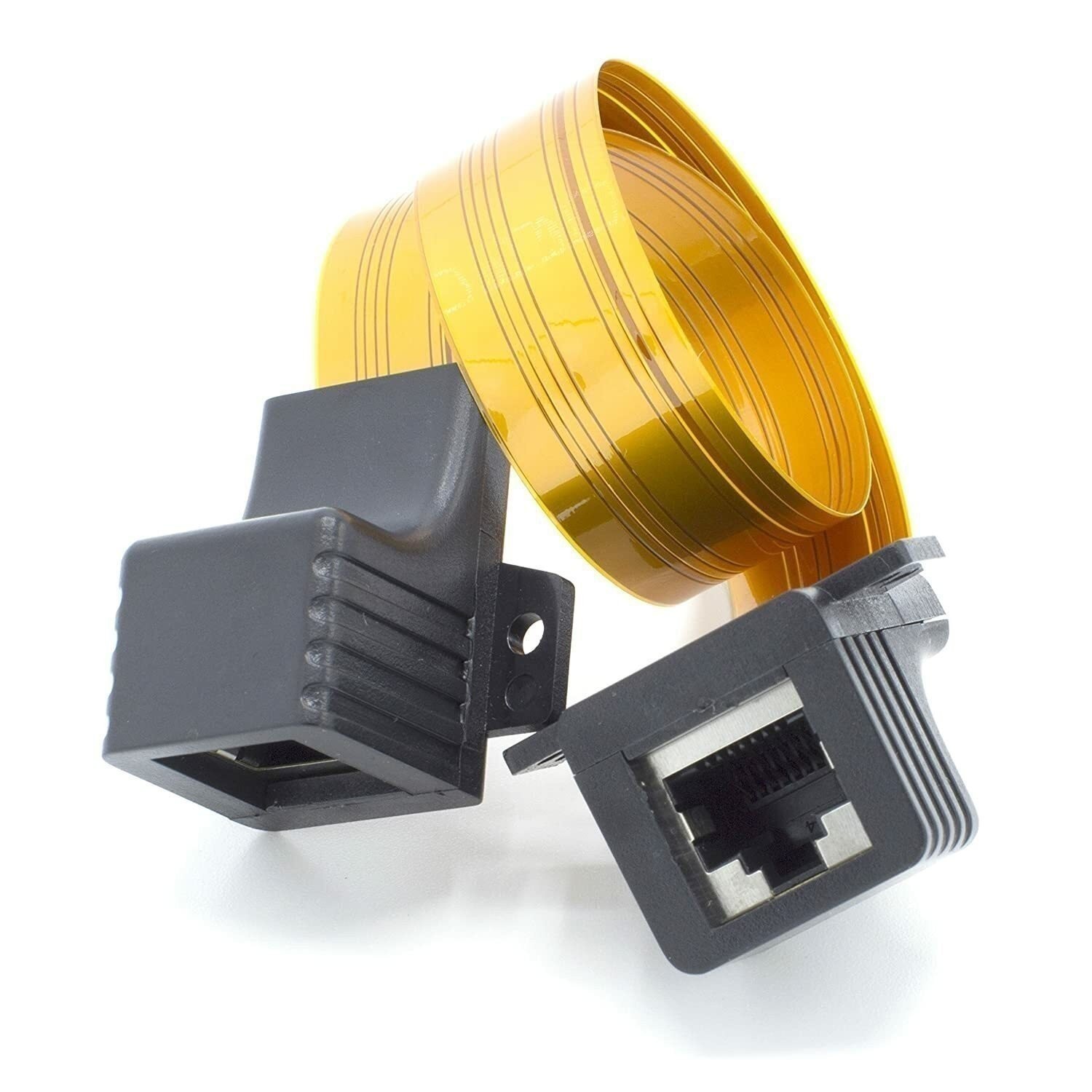 Ethernet Jumper Cable Cat5 – Cat6 Connectors – Extension Adapter Thin Flat Wire