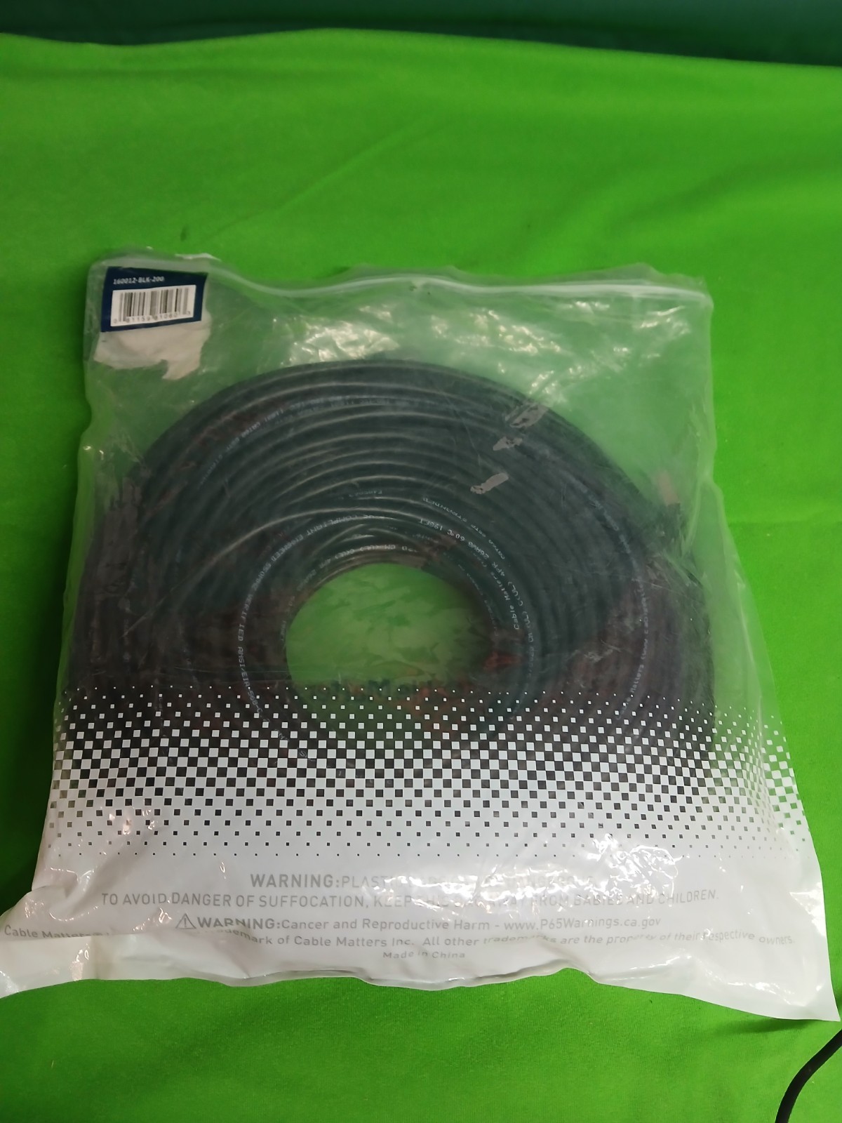 Cable Matters 200ft Cat6a Shielded Ethernet Patch Cable SSTP SFTP Black
