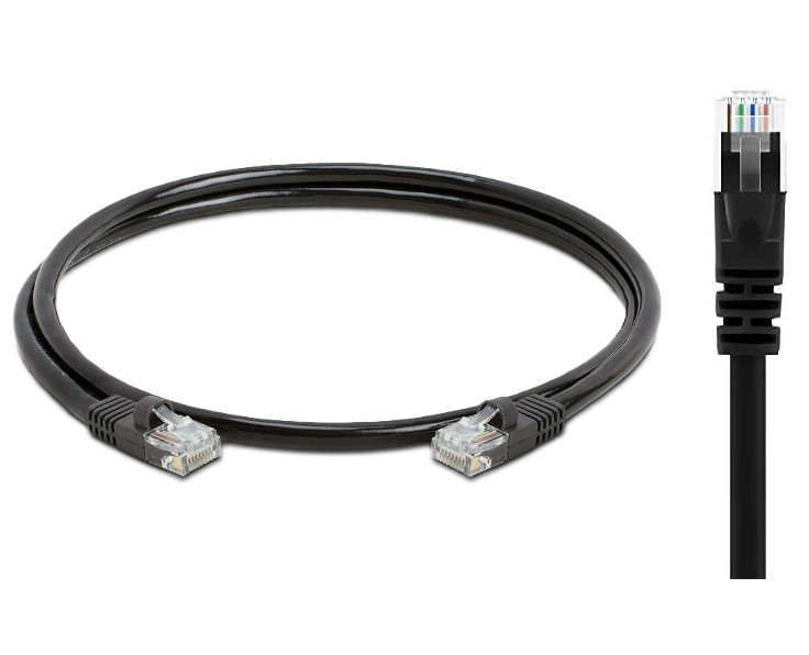 1 Pack – 3 Foot Ethernet Cable Lan Network CAT6 Internet RJ45 Patch Cord, Black