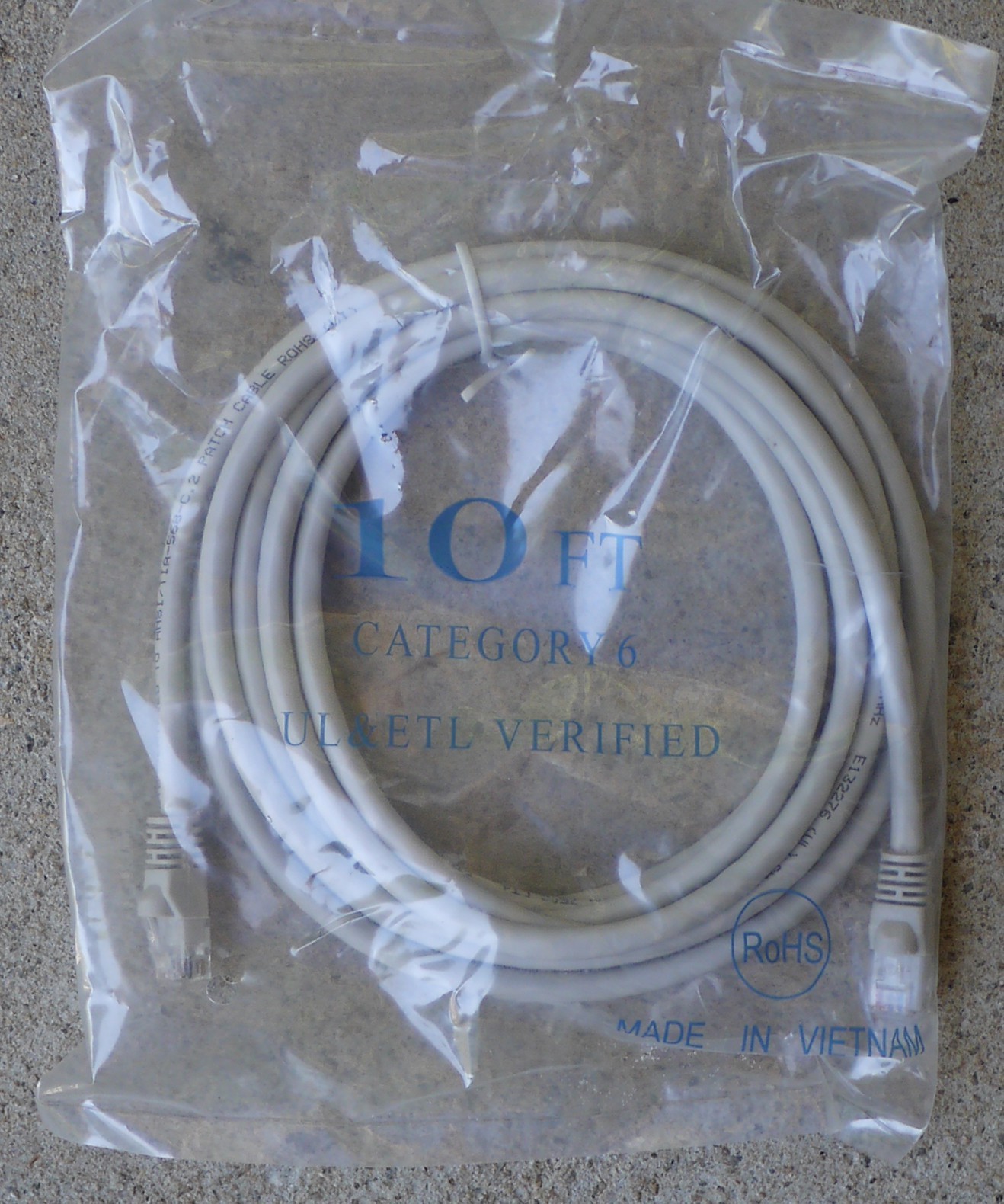Category 6 Patch Cord (UTP) 10FT 550MHz UL & ETL Verified to ANSI/TIA 568-C.2