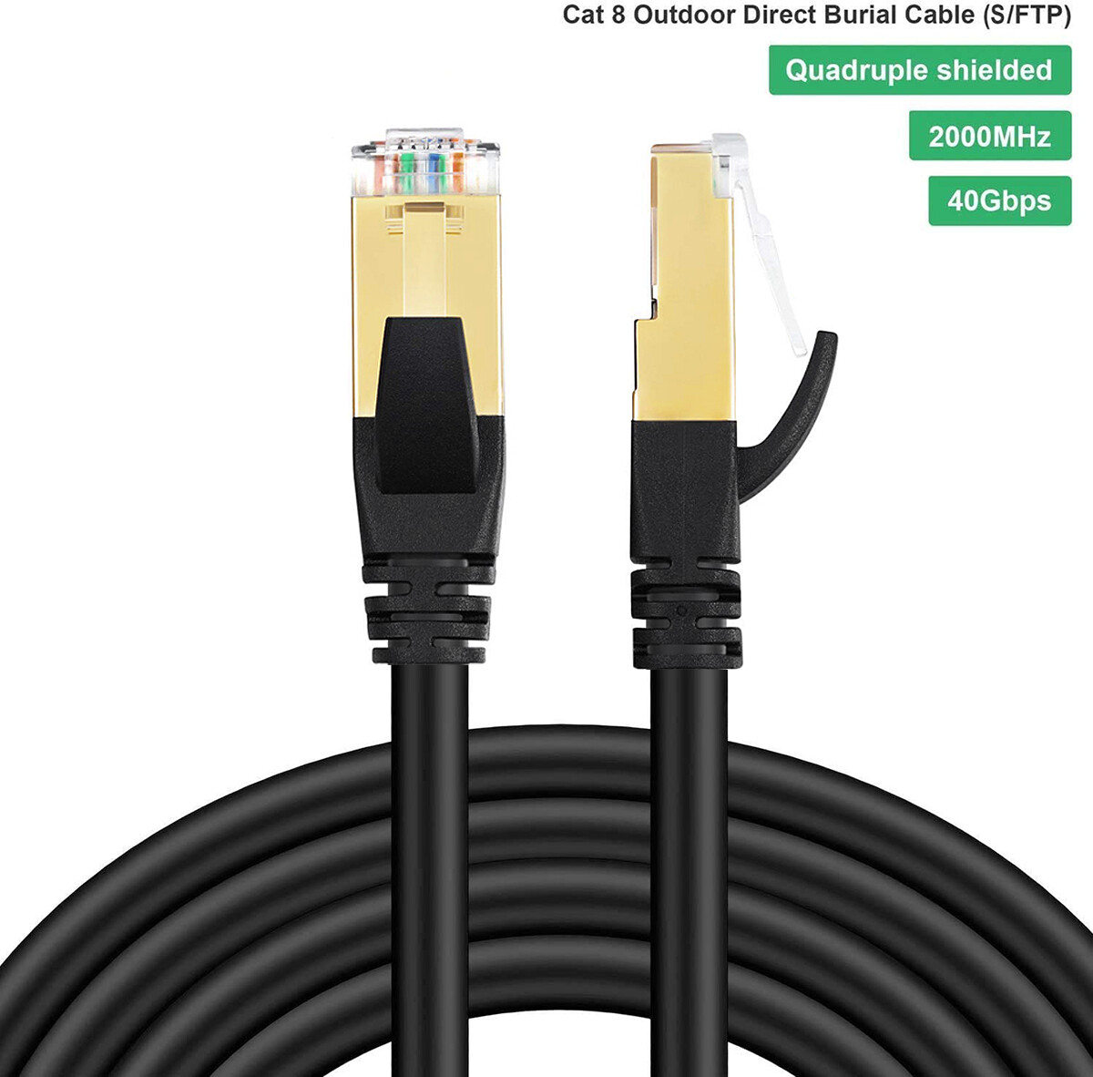 CAT 8 Ethernet Cable 5Pack 10Pack Shielded SFTP Internet Network Patch Cord Lot