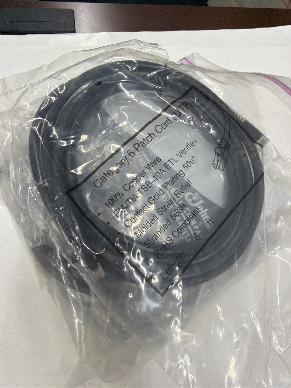 Lot of 16 Cat 6 Patch Cords (UTP) 6′ Stranded 568B EIA/TIA TSB-40A ETL Verified