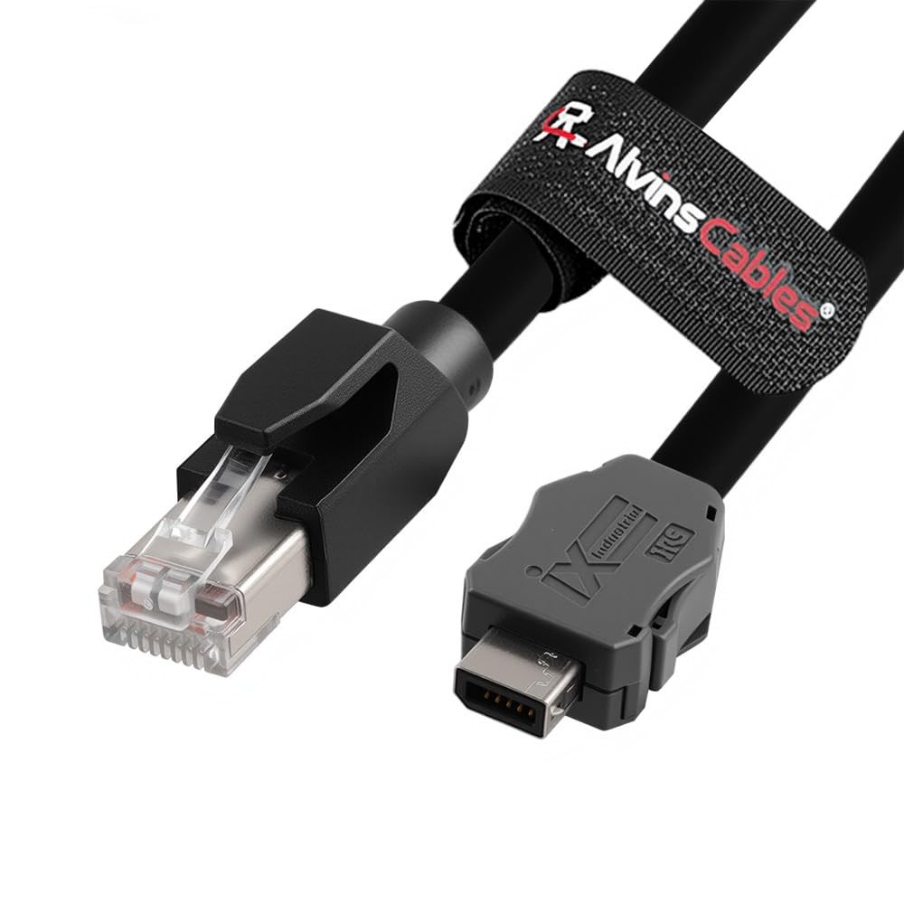 3.3FT IX Industrial Cable IX30G-A-10S-CV(7.0) A Key RJ45 for PLC Machine Vision