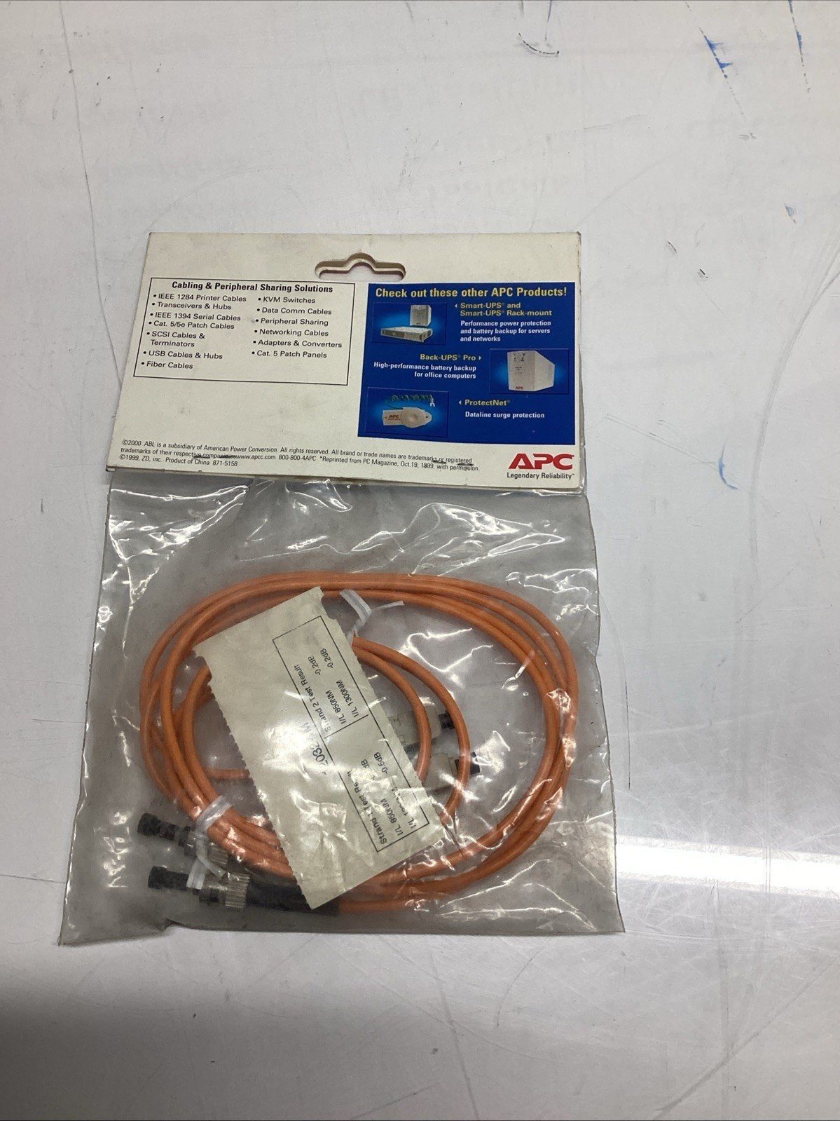APC 12032-1M Enhanced PATCH Networking Cable 1 Meter J-409
