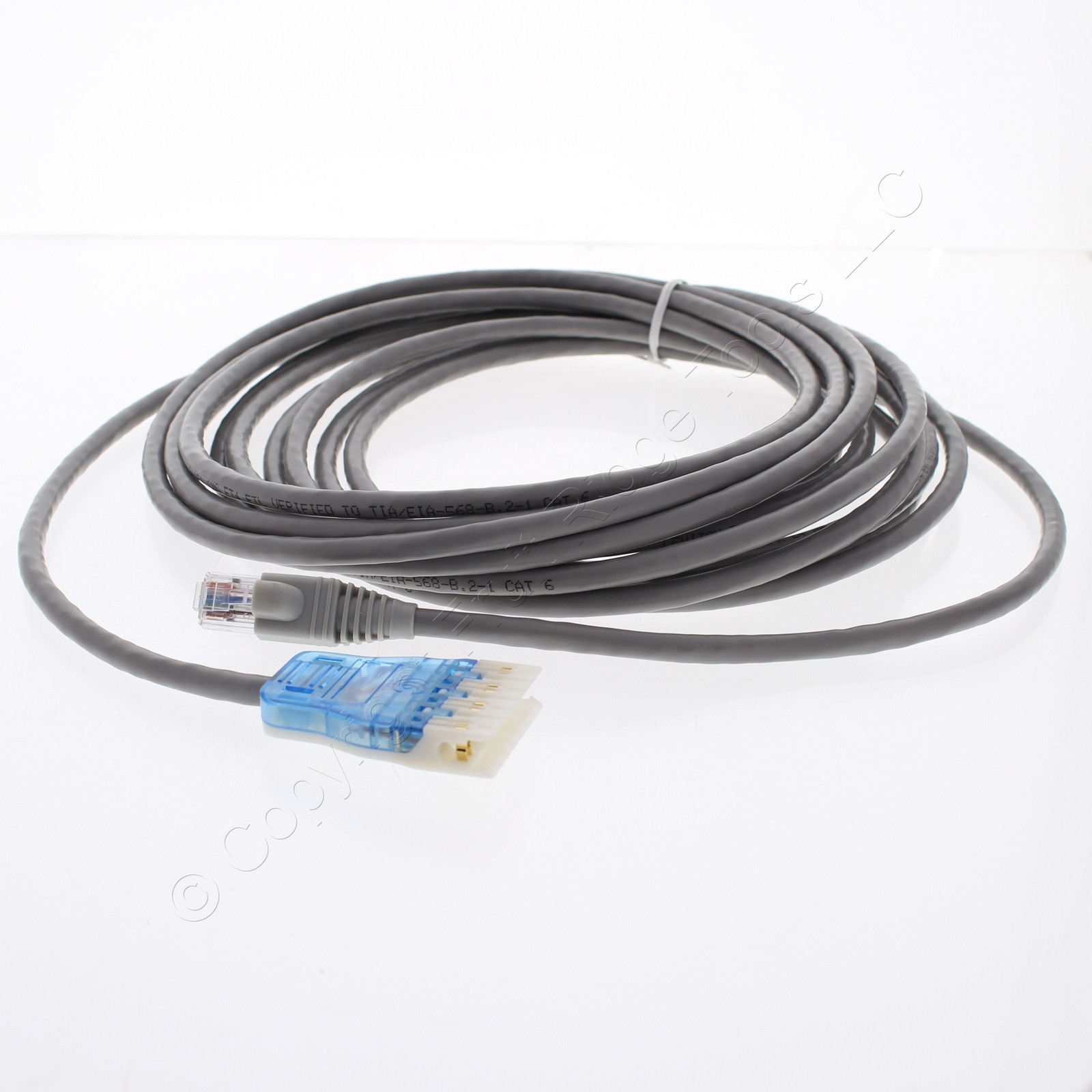 Leviton 234B-20S Gray 20ft Cat6 Ethernet Cable LAN Data Center LAN RJ Patch Cord