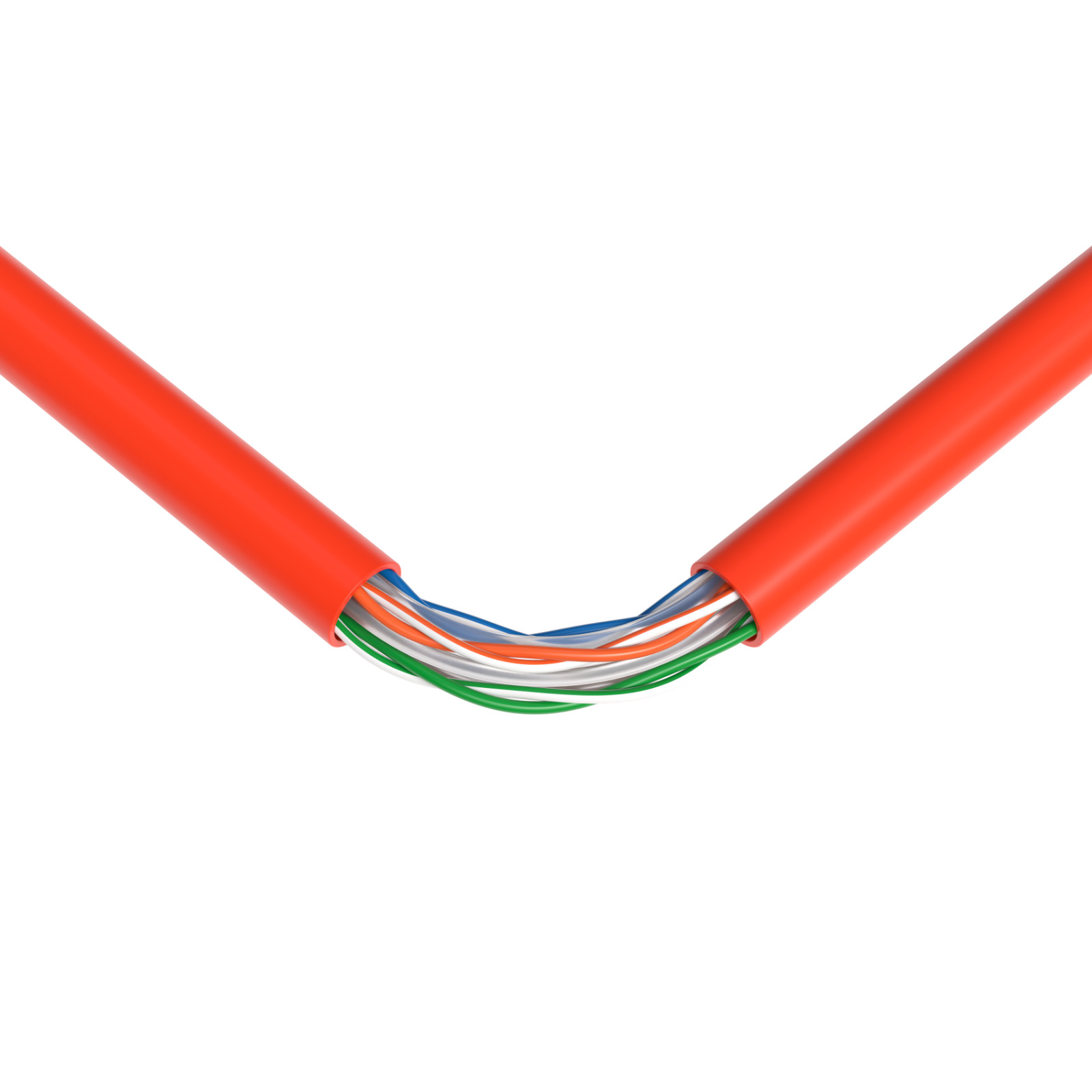 1000FT CAT6 Red ETL CMR Ethernet Cable UTP Solid Bare Copper 23AWG 550Mhz Wire