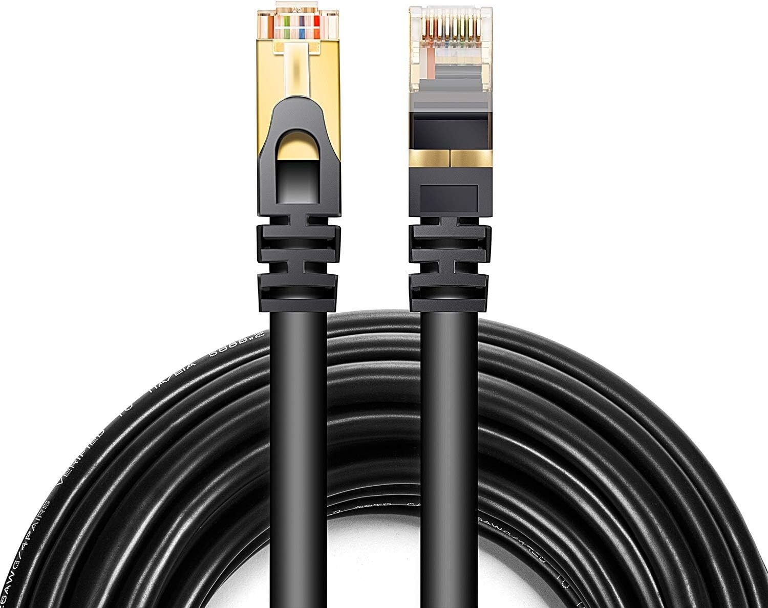 Cat 8 Ethernet RJ45 Cable Super Speed 40Gbps Patch LAN Network Gold Plated Lot
