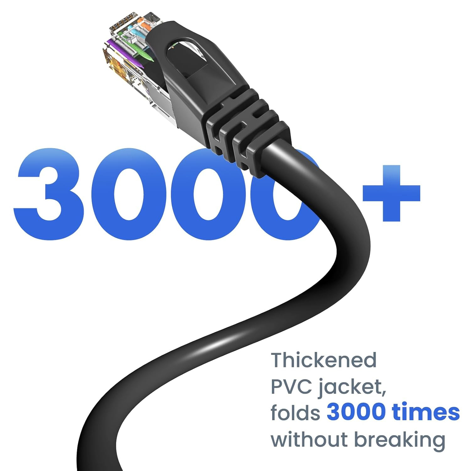 Ultra Clarity Cables Cat 6 Ethernet Cable 200 Ft, Outdoor&Indoor 10Gbps Ethernet