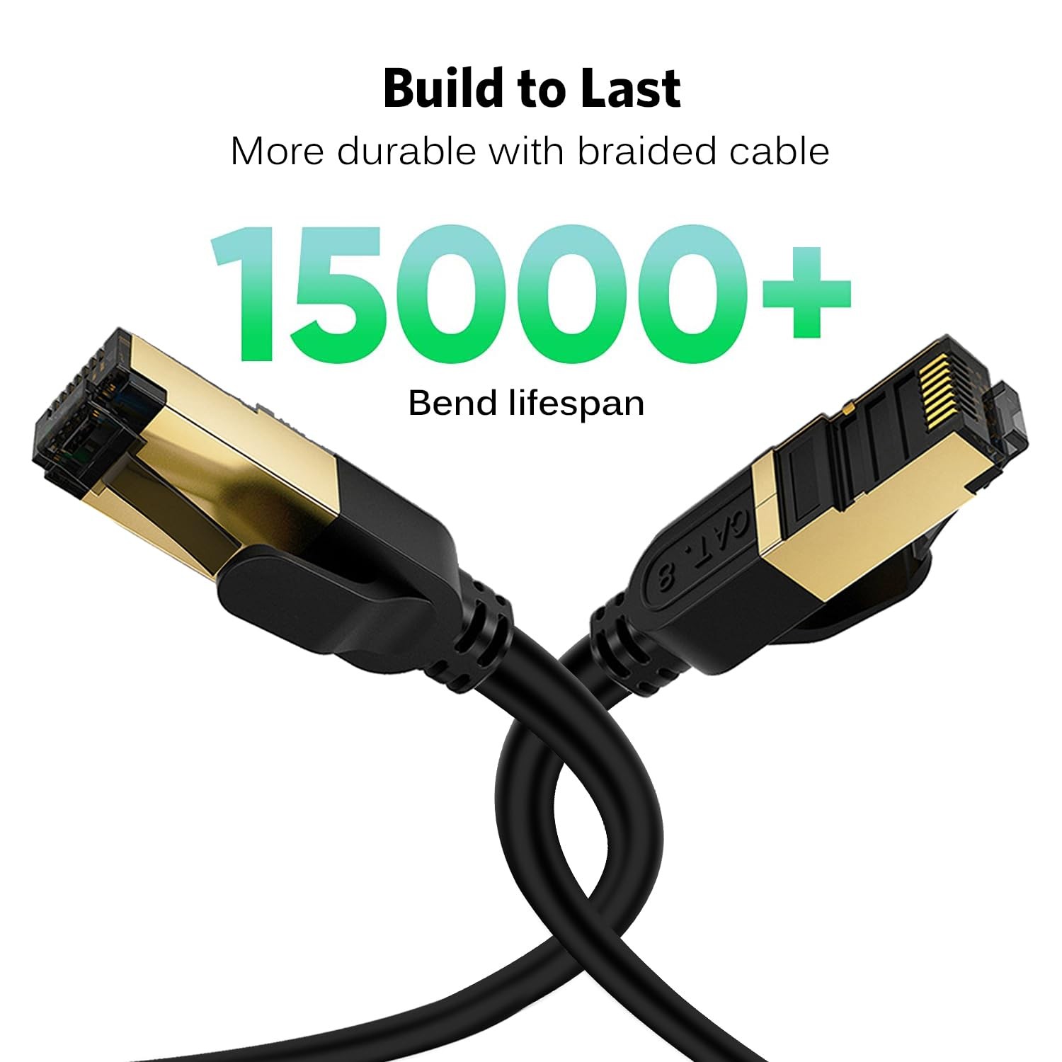 JOSTORT Cat 8 Ethernet Cable,100FT Outdoor&Indoor Heavy Duty High Speed Inter…