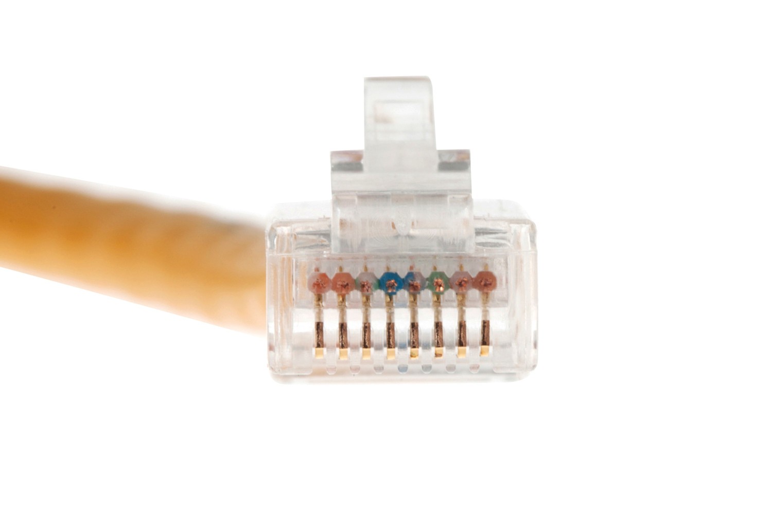 CAT6 Ethernet Patch Cable, Non-Booted, 2 Foot, Yellow – Lifetime Warranty