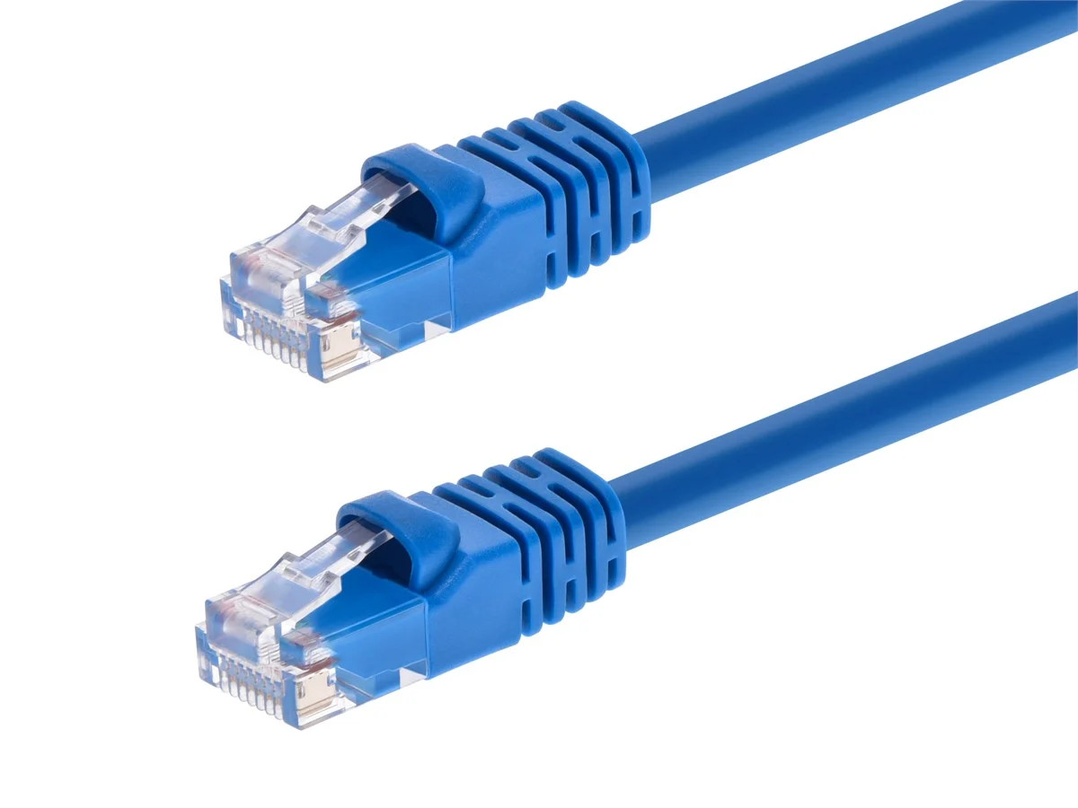 Cat6 Ethernet Patch Cable Network Internet Cord RJ45 Stranded UTP 24AWG 1ft Blue