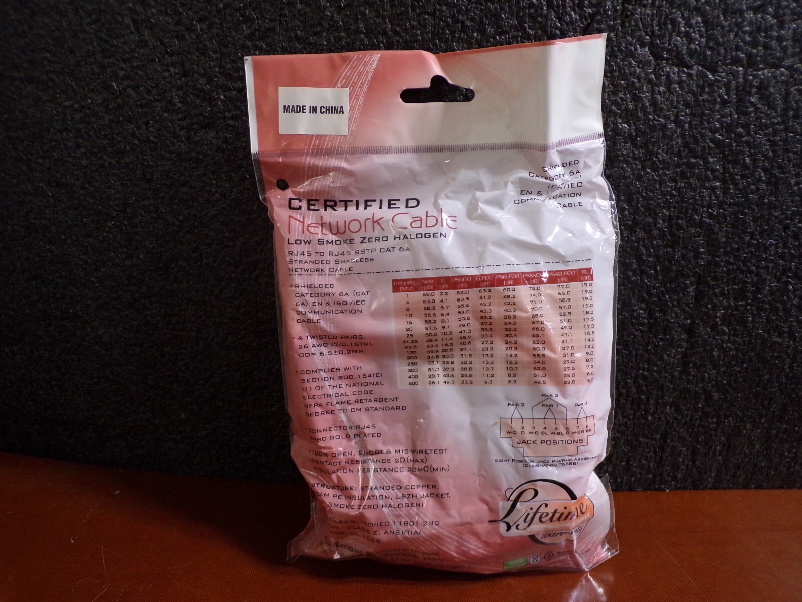 Lifetime Cable Network, Cat 6A, 3M RJ45. (G)