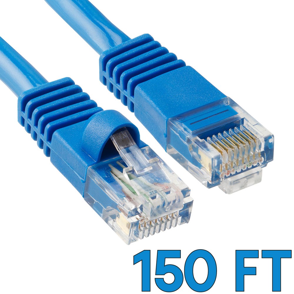 150 FT CAT5e Cable Network Cat5e Patch Cord 8P8C LAN RJ45 Router Ethernet Cable