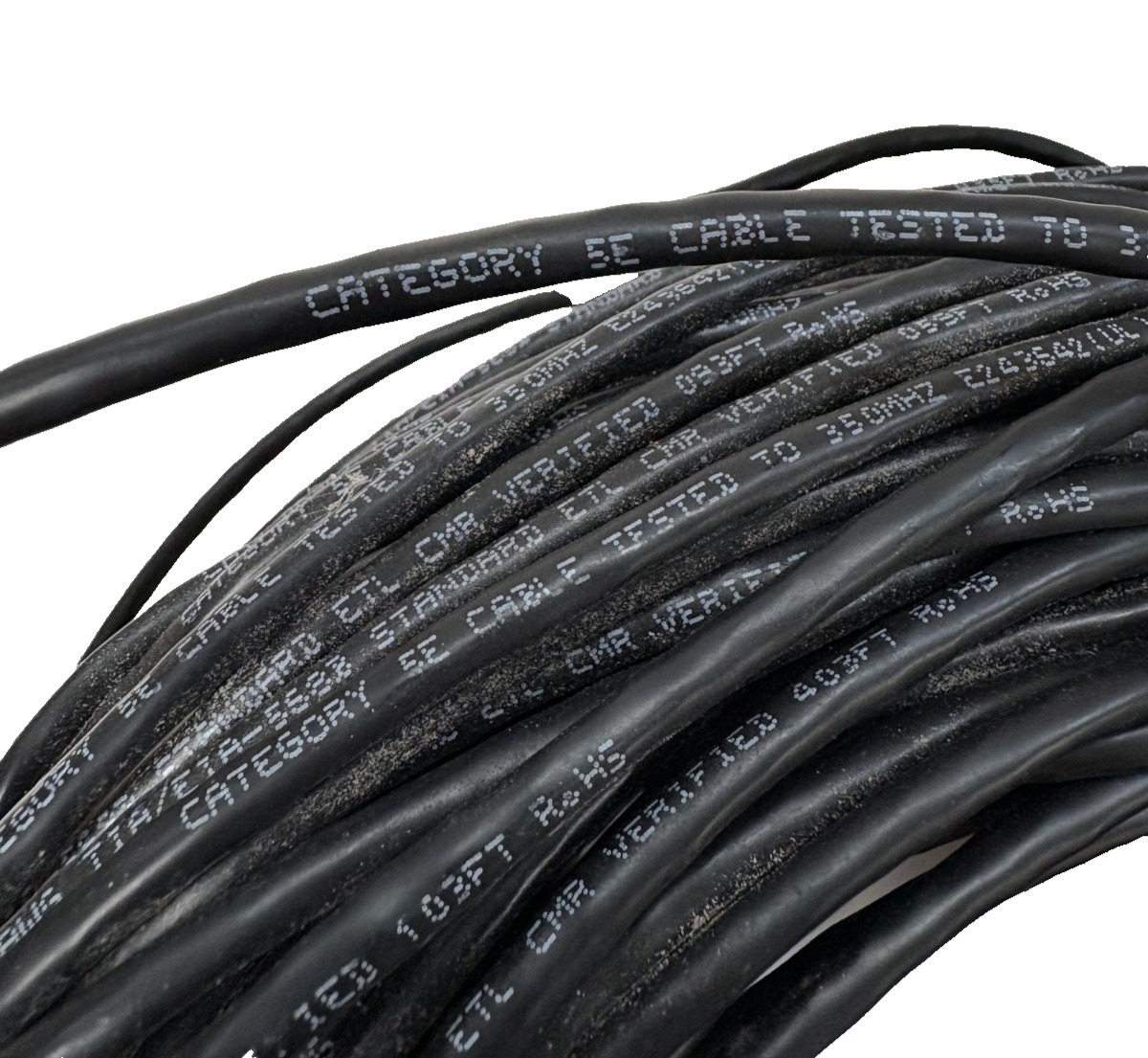 CATEGORY 5E CABLE EIA/TIA 568B 8C 24AWG TESTED TO 350 MHZ 440 FT