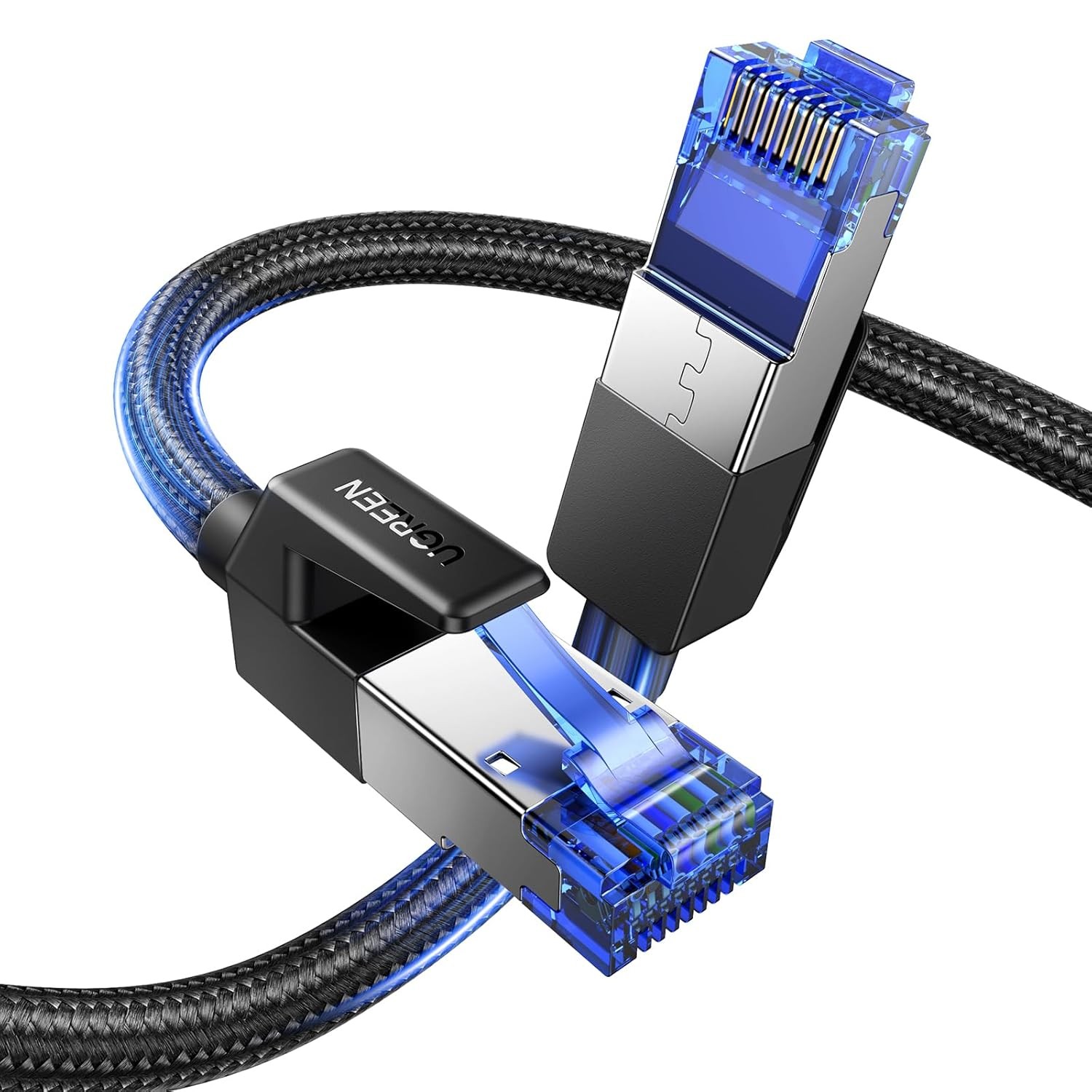 UGREEN Cat 8 Ethernet Cable 6FT, High Speed Braided 40Gbps 2000Mhz Network Cord