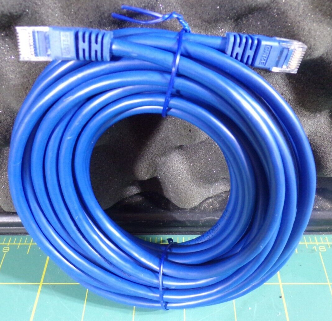 MONOPRICE 140 Voice and Data Patch Cord, CAT5E, 25ft Lg, BLUE (G)