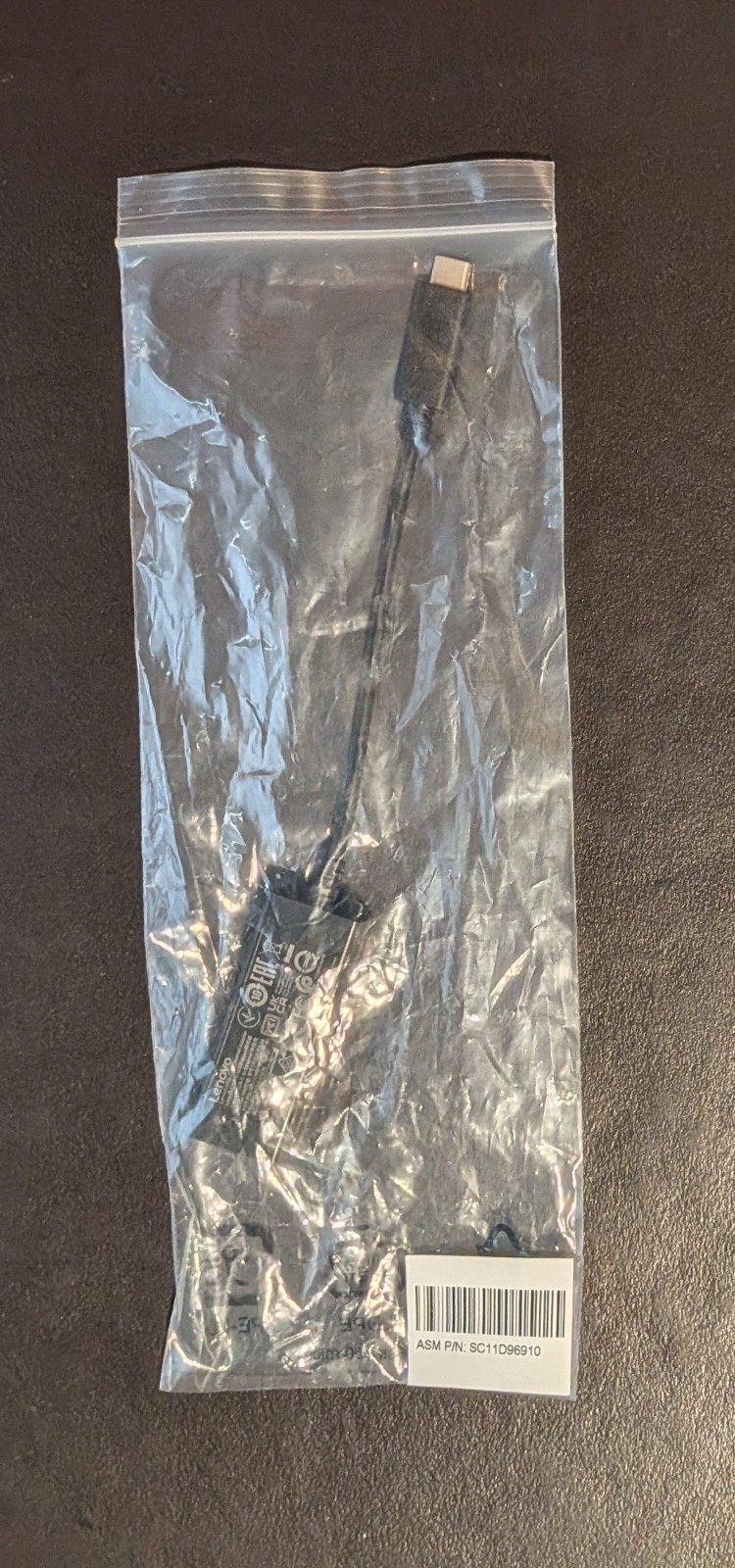 Lenovo USB-C to Ethernet Adapter Portable Black RJ-45 Female – RTL8153-04 – NEW