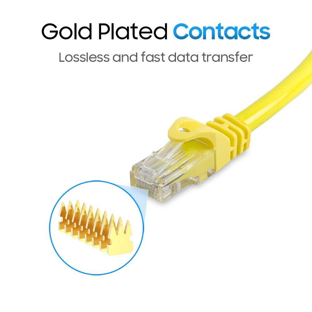 Yellow Cat6 Patch Cable Ethernet RJ-45 Cat6 Cord Internet LAN Network Wire LOT