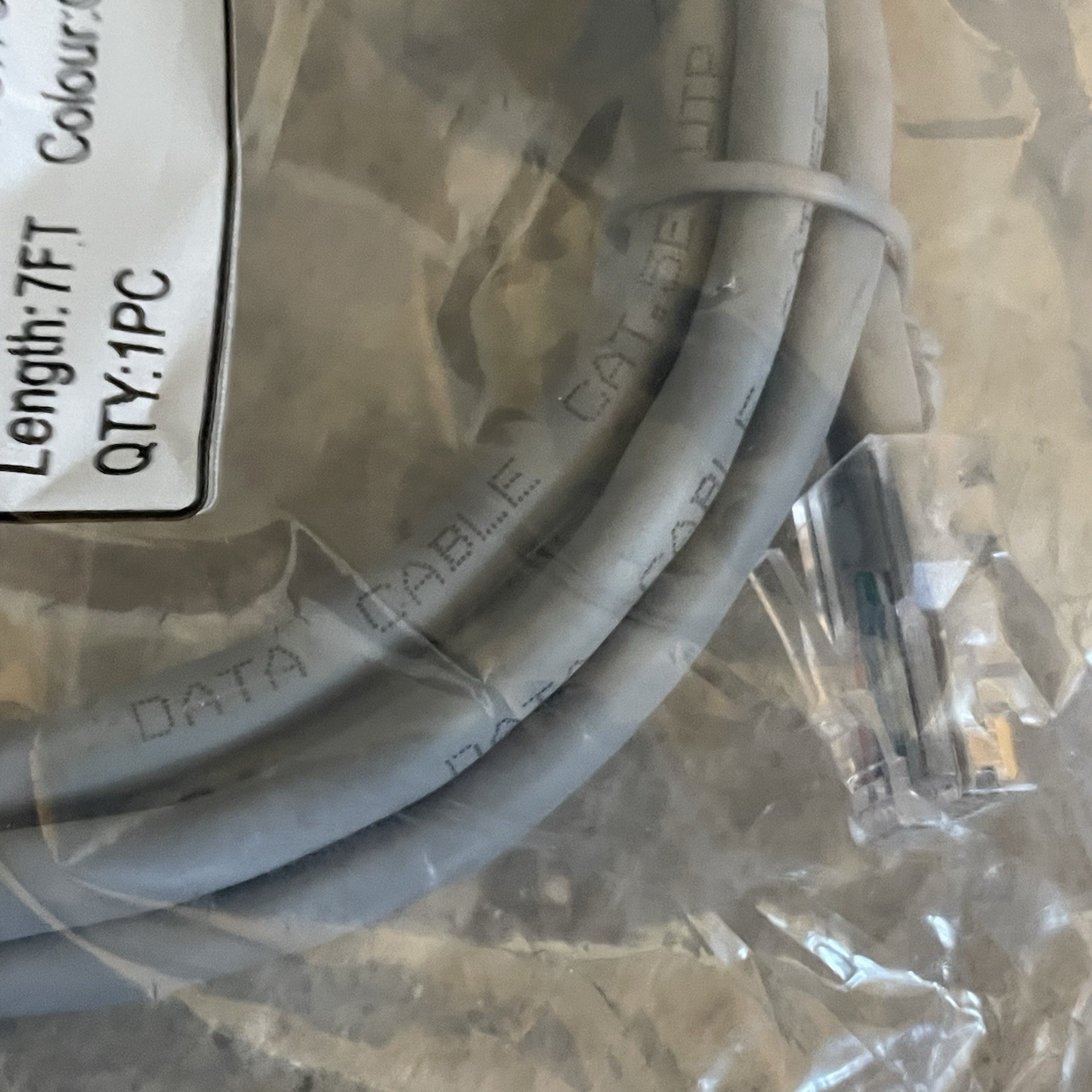 CAT5E UTP Patch Cord 7 Feet Gray Ethernet Network Cable LAN 7Ft EIA/TIA 568B PVC