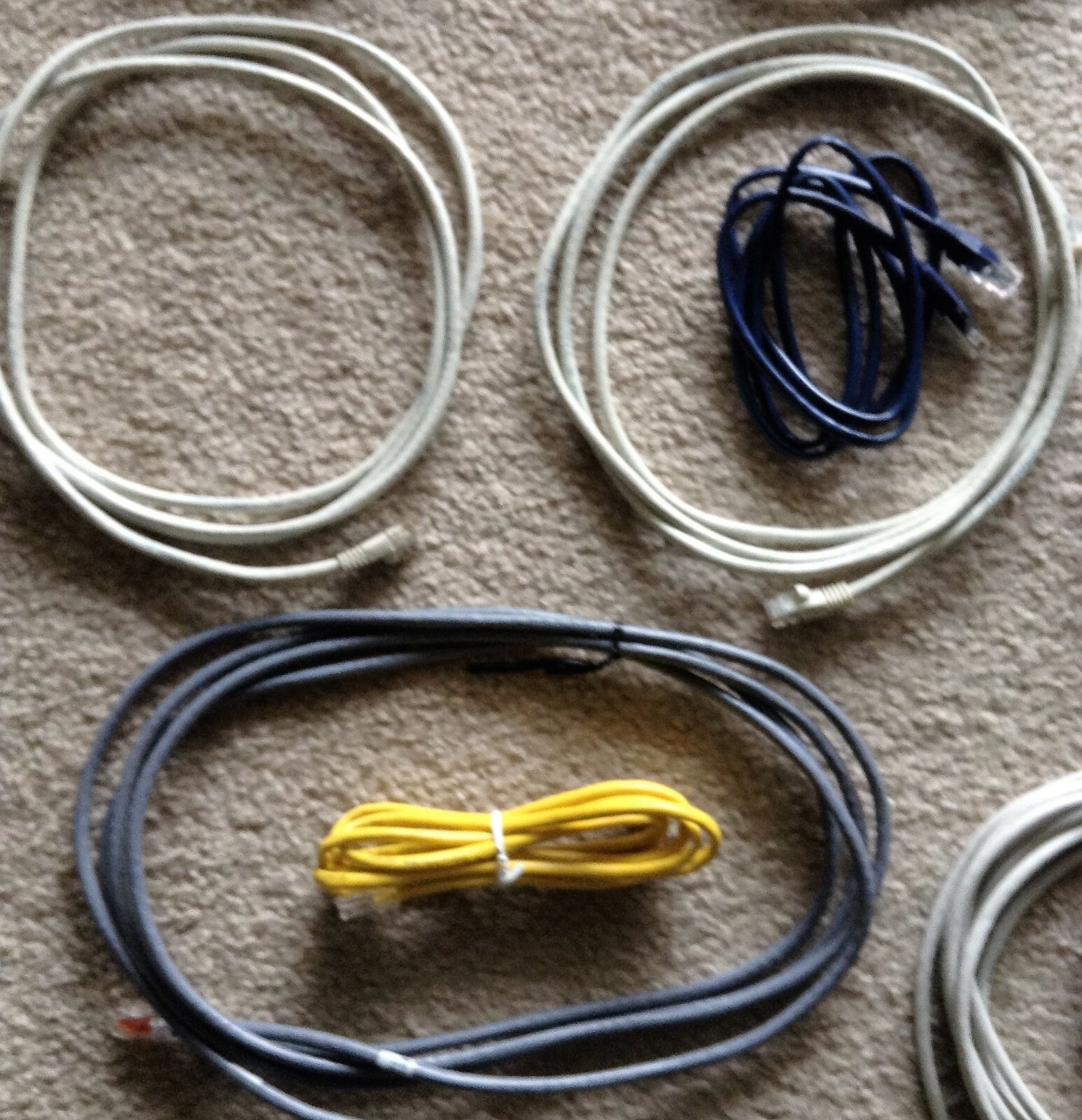 RJ45 LAN Network Ethernet Patch Cable Cord CAT 5 5E 6 Various Lengths Lot of 30
