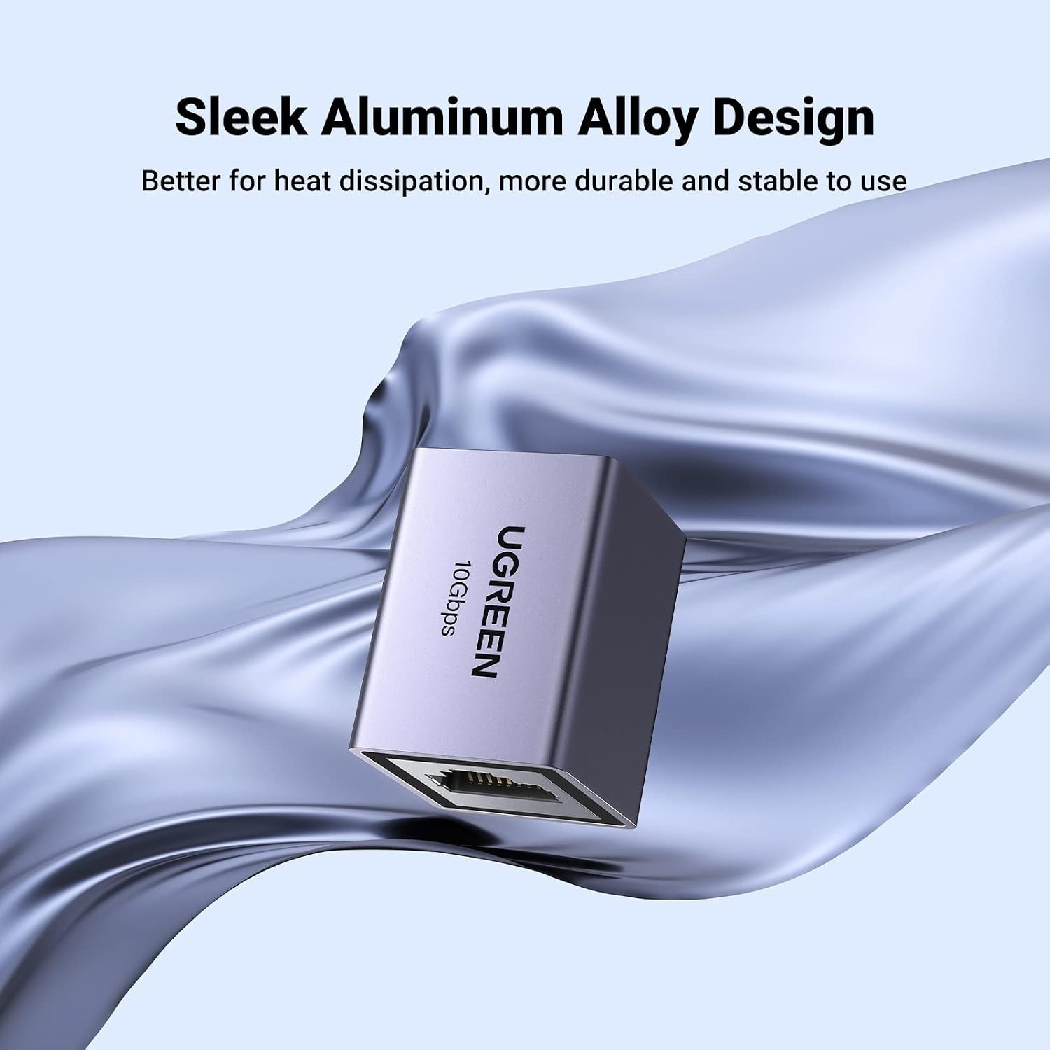 Ethernet Coupler 10Gbps, Aluminum Alloy Shell, Space Grey | 328ft Long Distan…