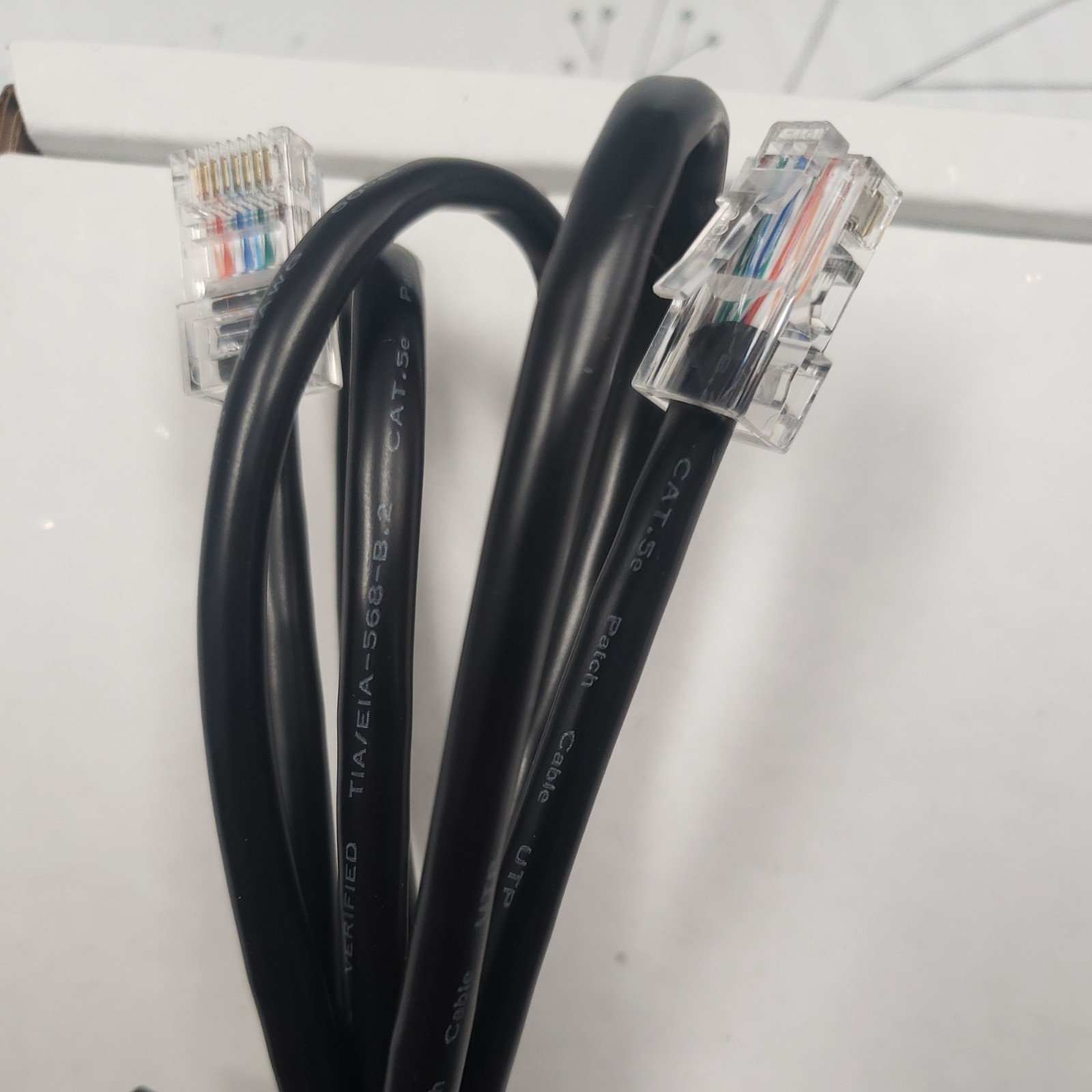 CAT5e Cable 6ft ~ TIA/EIA-568B.2 UTP~ 60° CM 24AWG ~ C-UL E201854-B ETL Verified