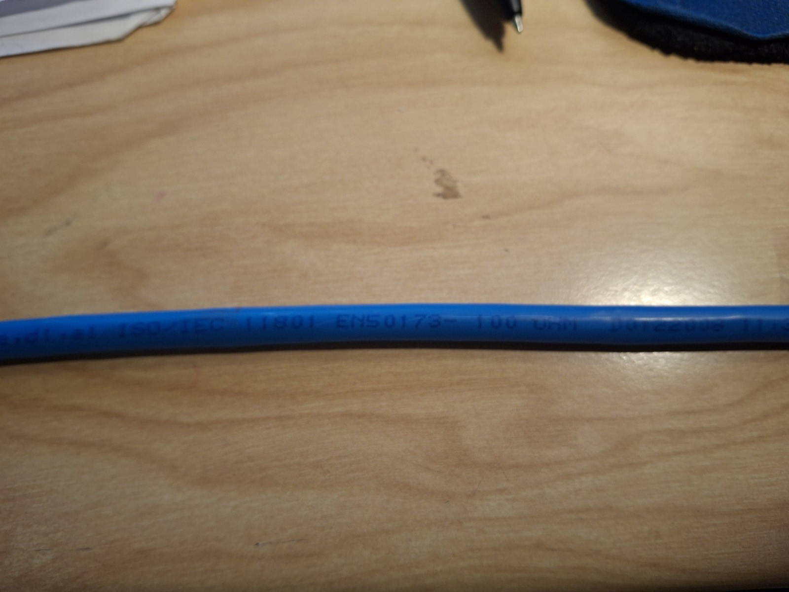 Belden Cat 6a 23awg shielded Solid Bare Copper Blue CPR ethernet cable 166 Feet