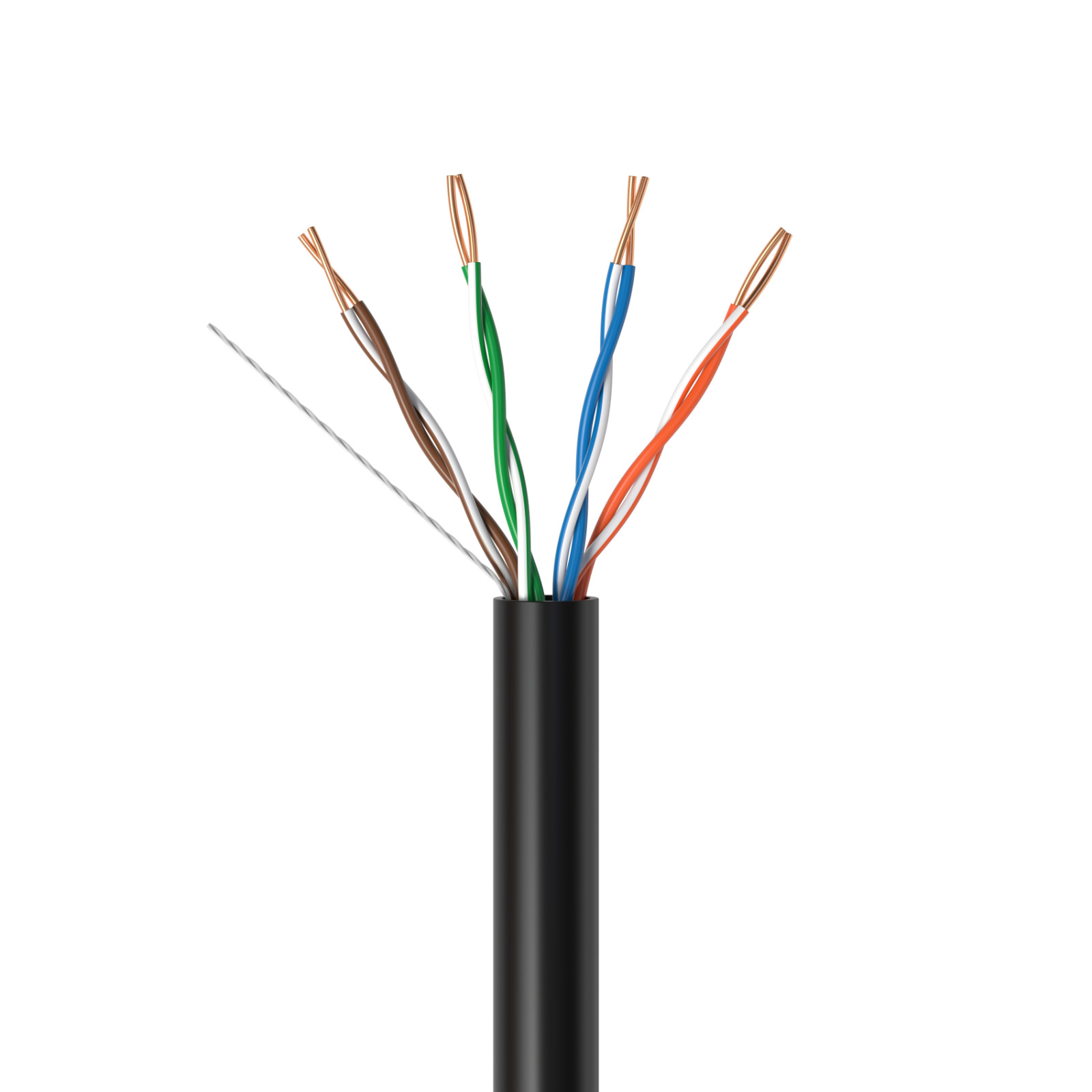 1000ft Cat5e Cable Ethernet Bulk Wire Solid Network CAT5 RJ45 LAN 24AWG Black