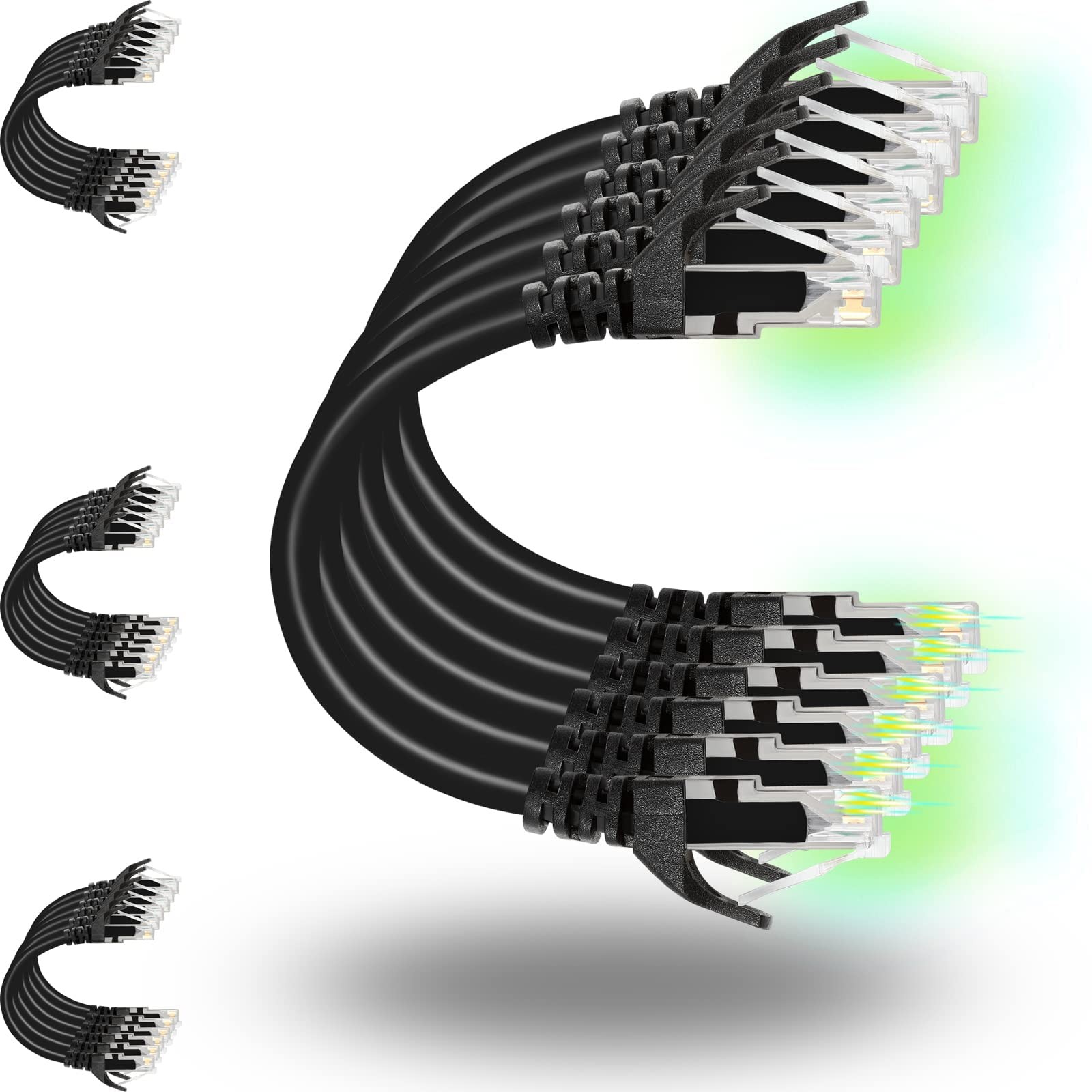 Patch Cables Cat6 1ft (24 Pack), Ethernet Patch Cable 10G, Cat 6 Patch Cable …