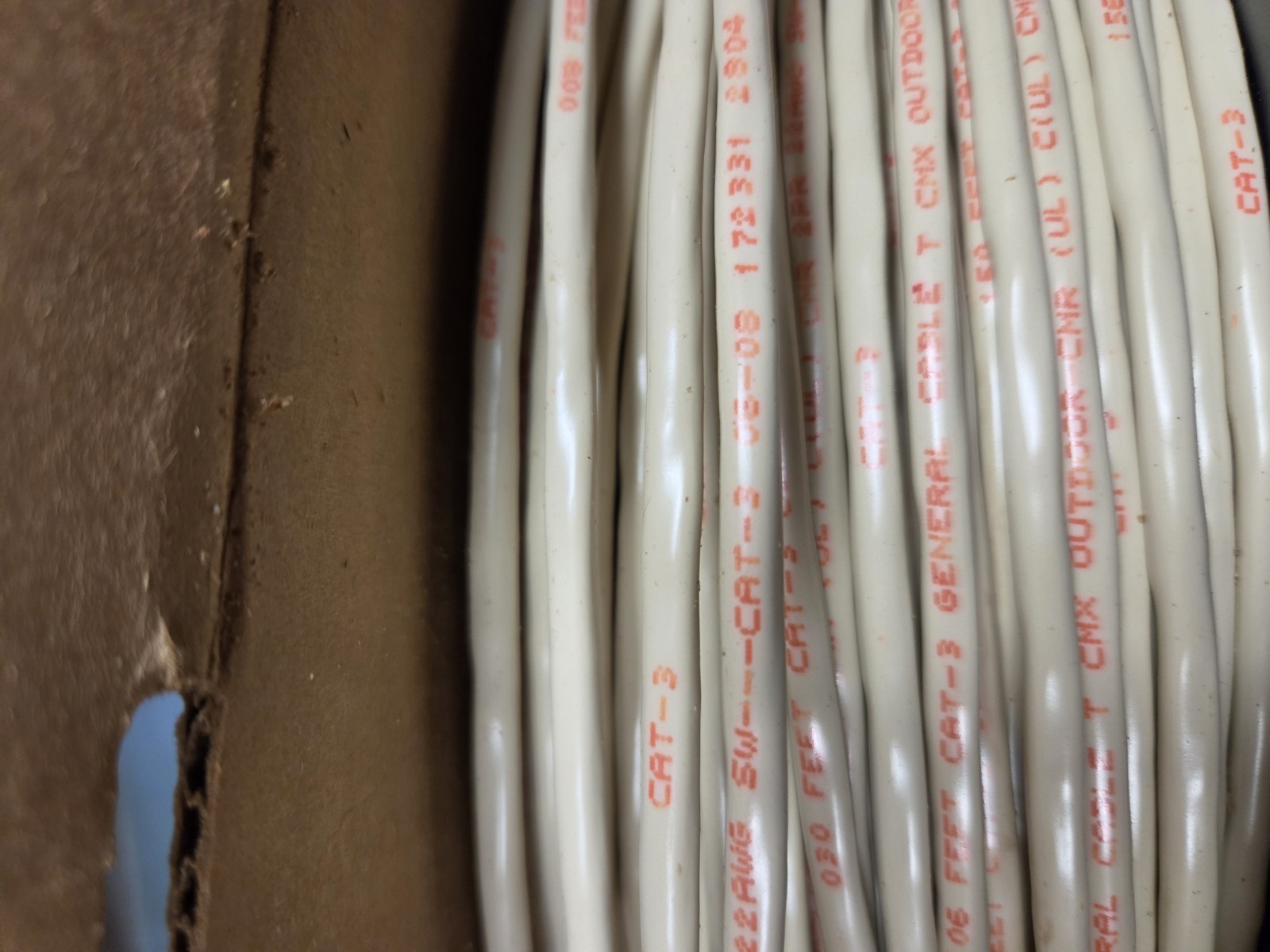 General Cable Brand E105765T TYPE CMR WIRE 22 AWG GAUGE 2 PR CAT 3 300 +FEET
