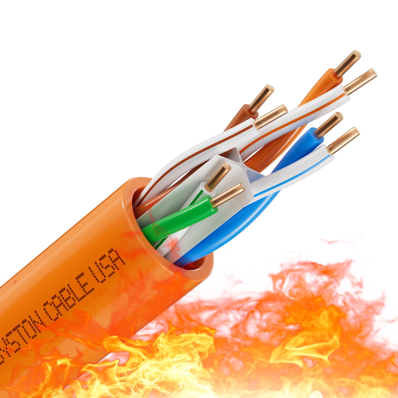 Syston Cat 6E Ethernet Network Cable 600MHz 23AWG UTP Solid Copper Wire-CMP Bulk