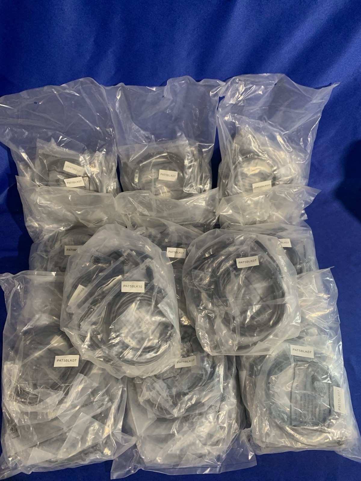 7 Foot Ethernet Network Cable Cat5e Patch Cord LAN – Pack of 10 x12 – New Sealed