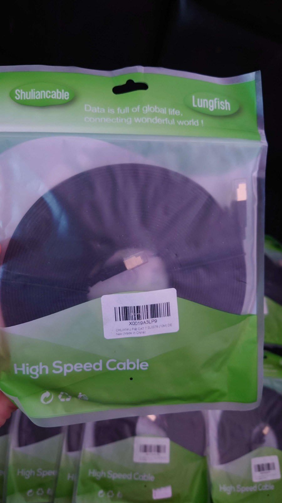 RJ45 FLAT CAT7 10M Ethernet Network Cable Cord Flat