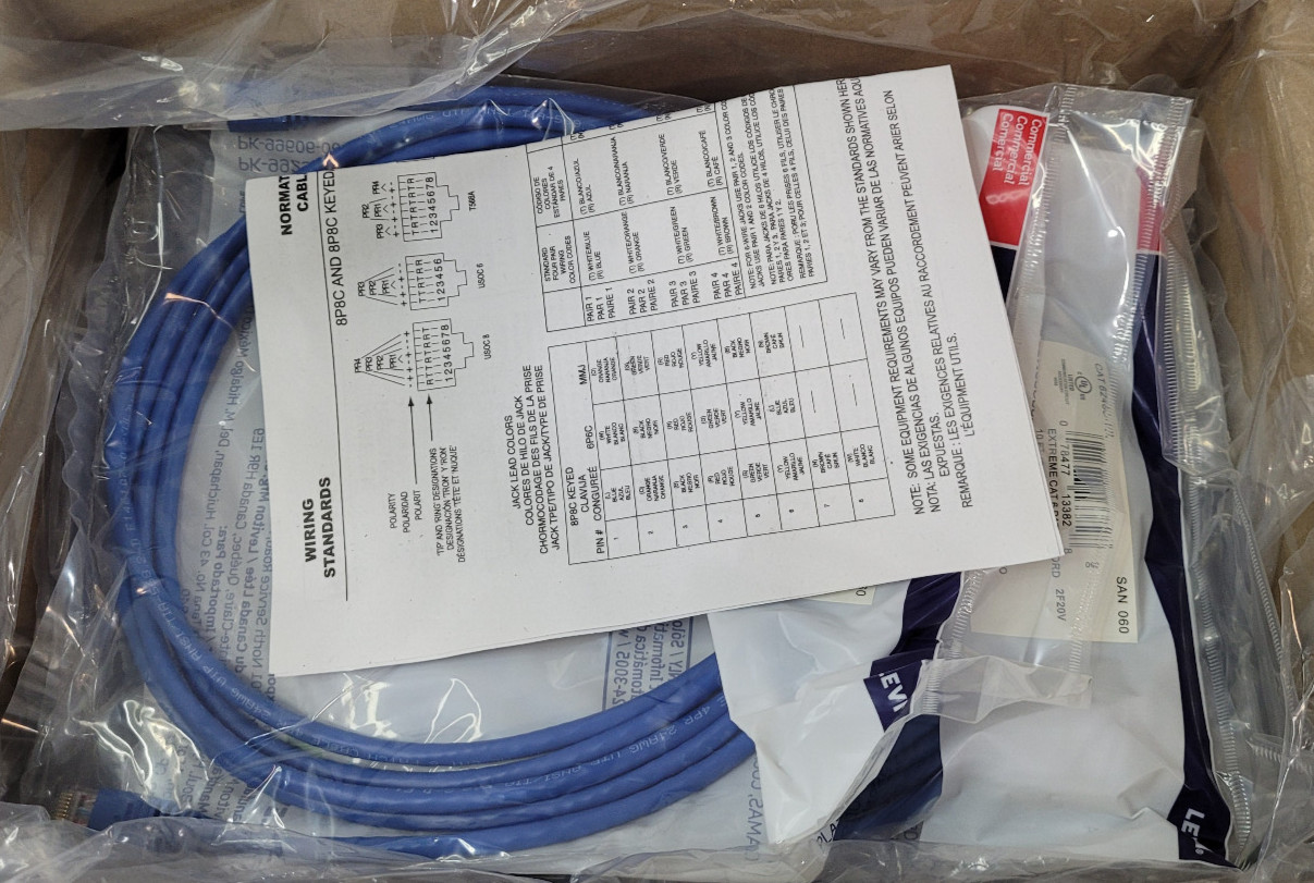 10-PACK LEVITON Extreme CAT 6 Patch Cord 10ft (3.05M) 060-62460-10L