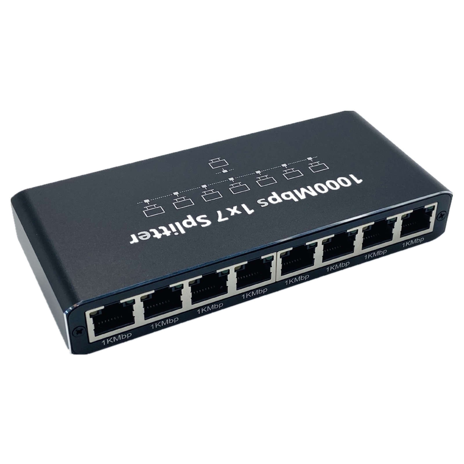RJ45 1000Mbps Ethernet Splitter 1 to 7 Port LAN Network Switch for PC Mac Router
