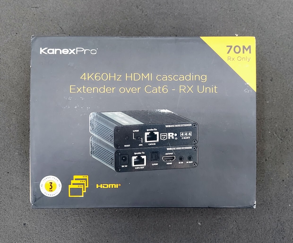 KANEXPRO 4K60Hz HDMI Cascading Extender Over Cat6 RX Unit