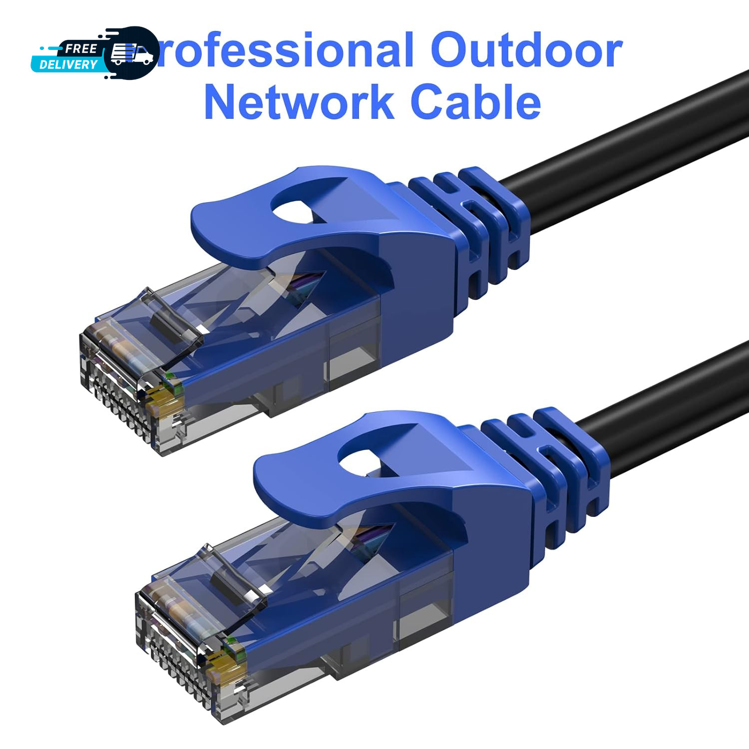 100FT Cat6 Outdoor Ethernet Cable In-Ground Heavy Duty Direct Burial 24AWG