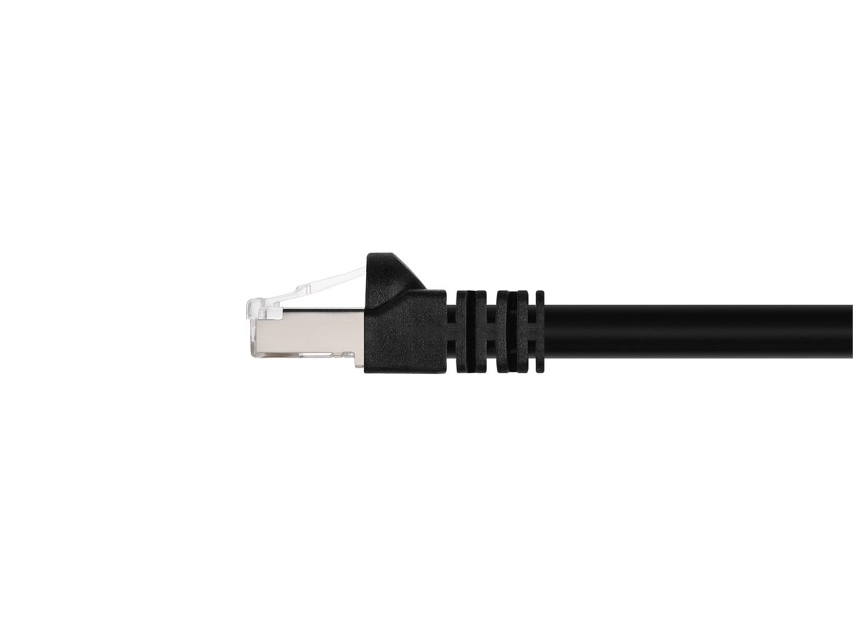 Cat6A Ethernet Patch Cable Network Internet Cord RJ45 STP 10G 26AWG 1ft Black