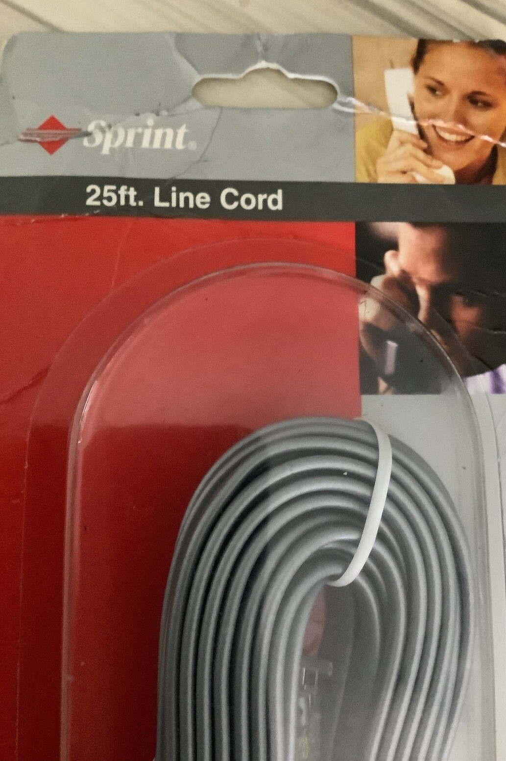 TELEPHONE CORD 25 ft Sprint Model 89015V Line C SilverPhone Home Connection New