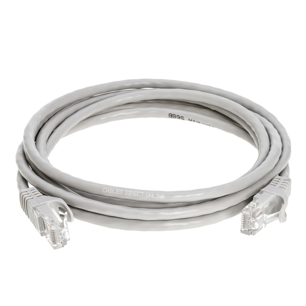 CAT6 Patch Cable GRAY Ethernet LAN Modem Wire 6ft 10ft 20ft 50ft 100ft 200ft lot